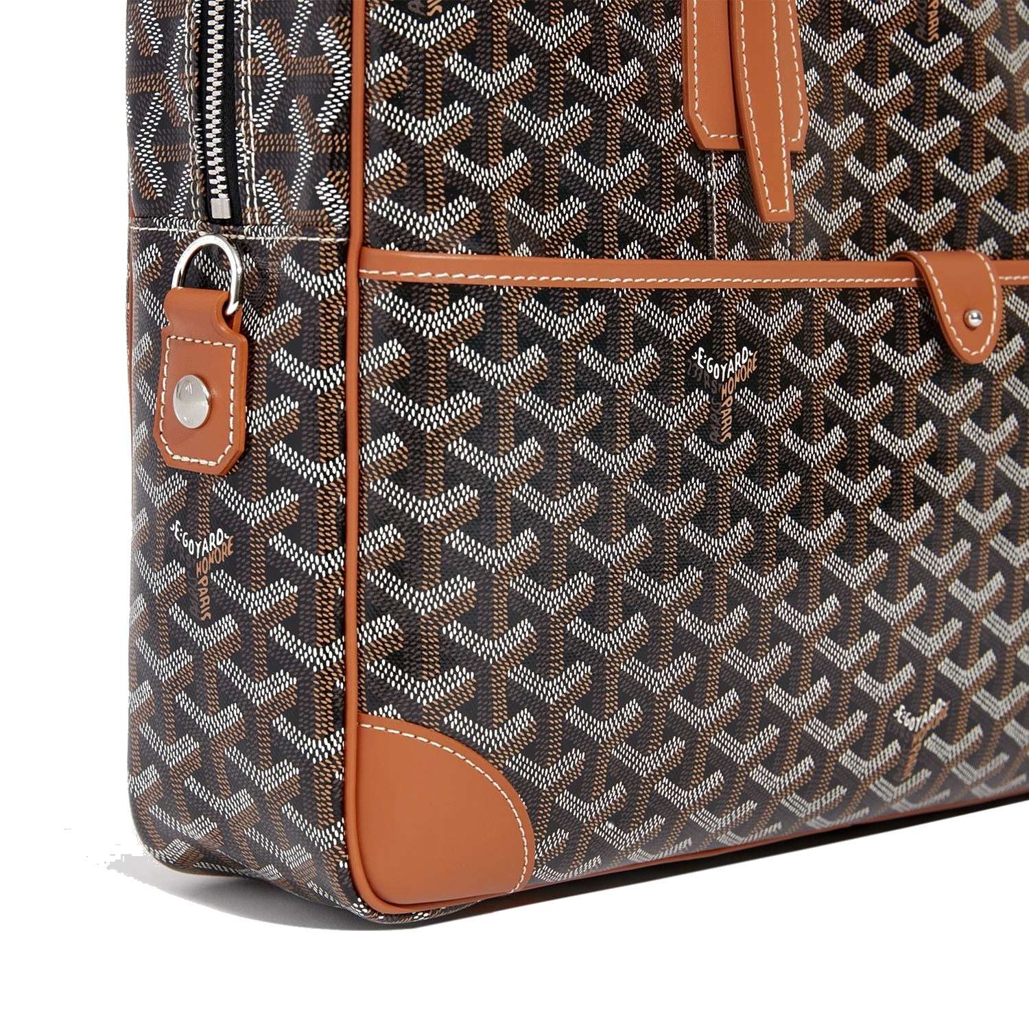 Structured Document Briefcase - Medium - Black & Tan - 9