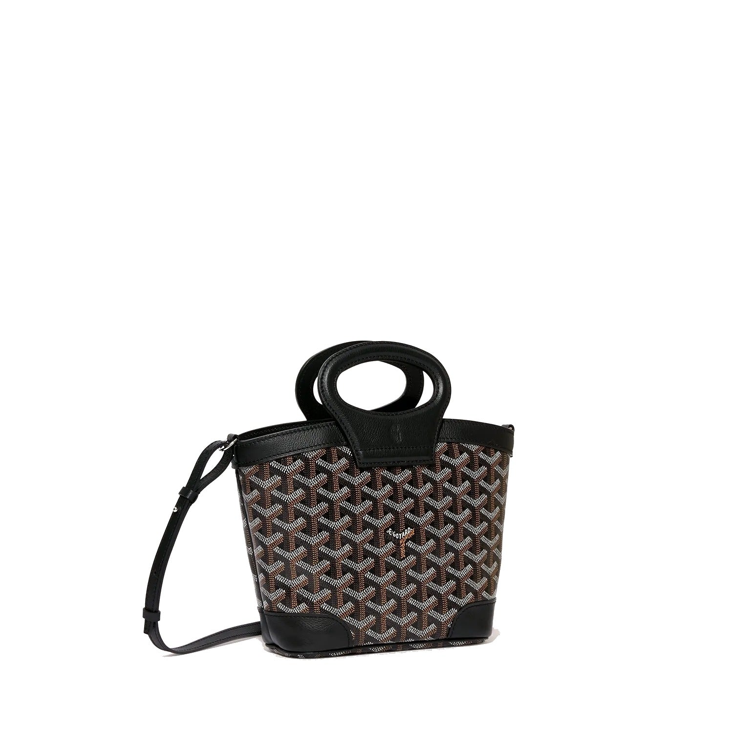 Drawstring Mini Bucket Bag - Black