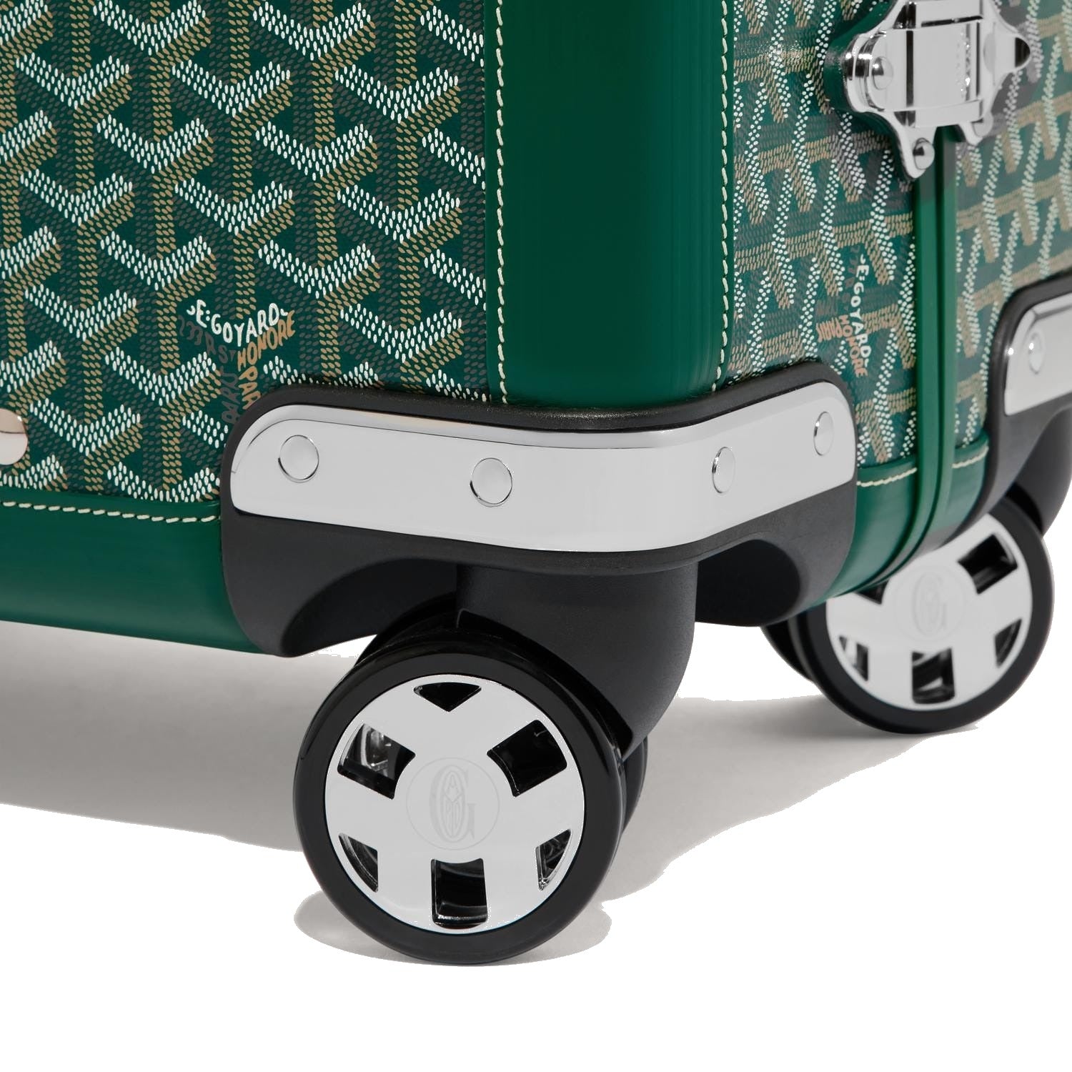 Canvas Rolling Trolley Suitcase - Cabin - Green - 35