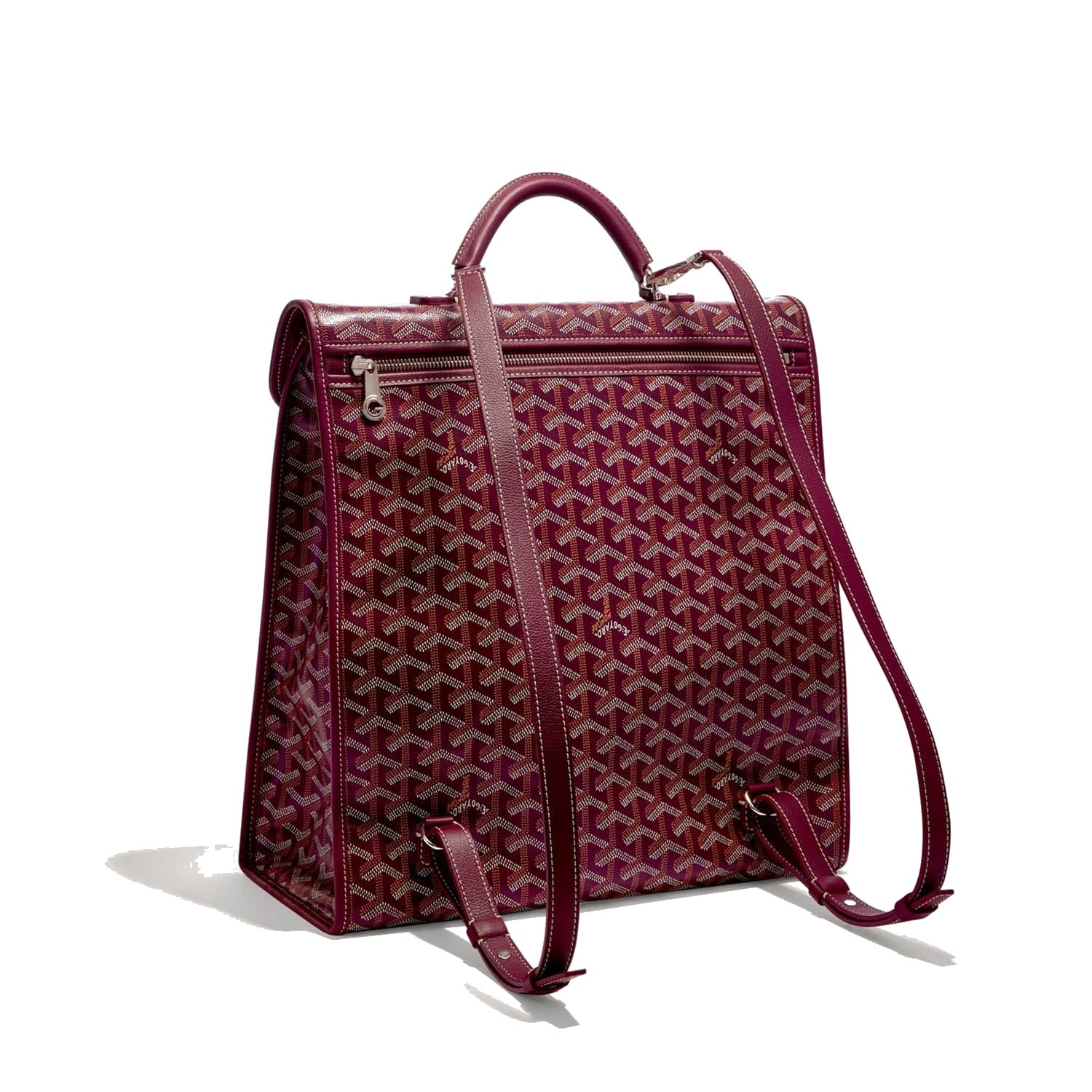 Travel Canvas Backpack - Burgundy - 43
