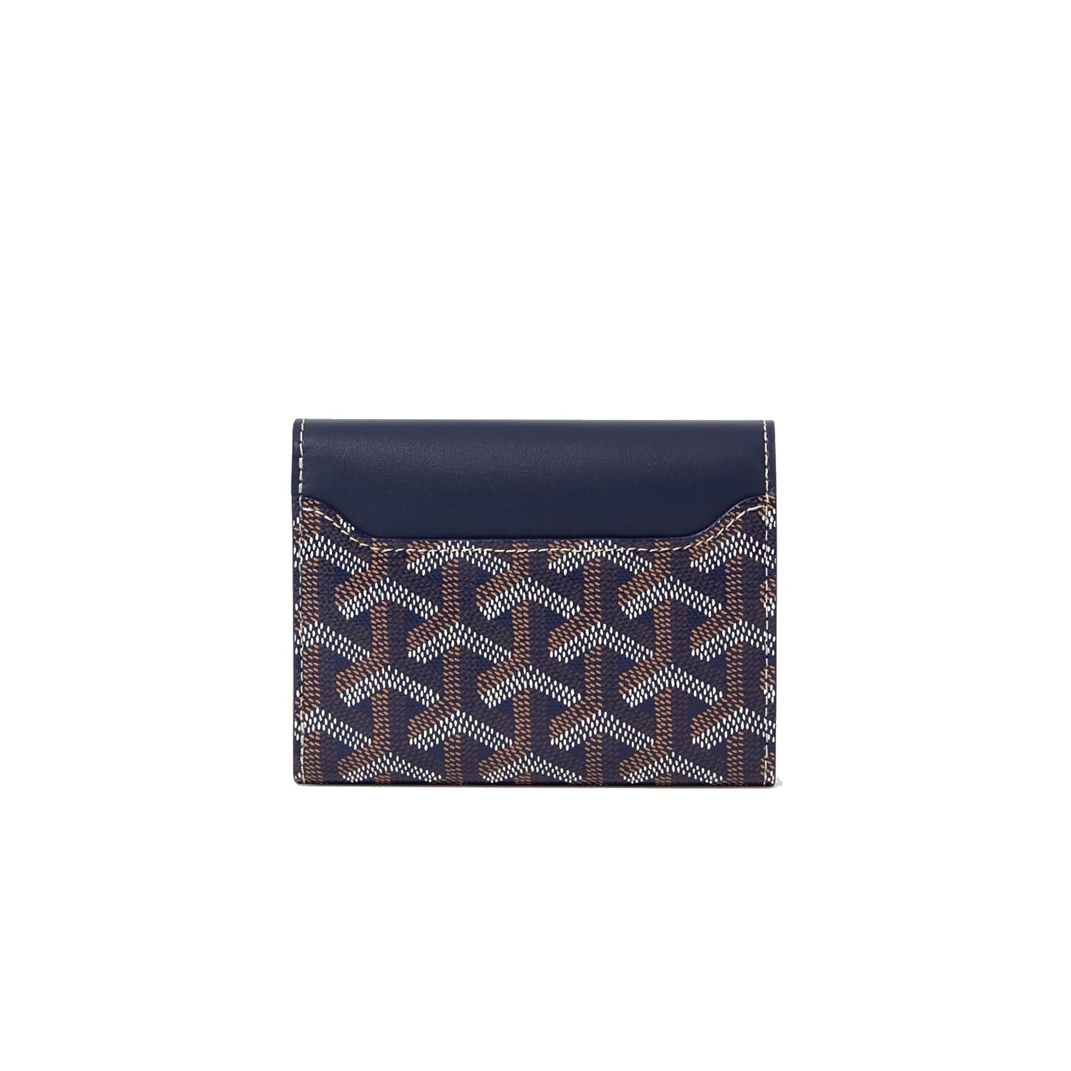 Compact Bi-Fold Wallet with Coin Pocket - Navy Blue - 30