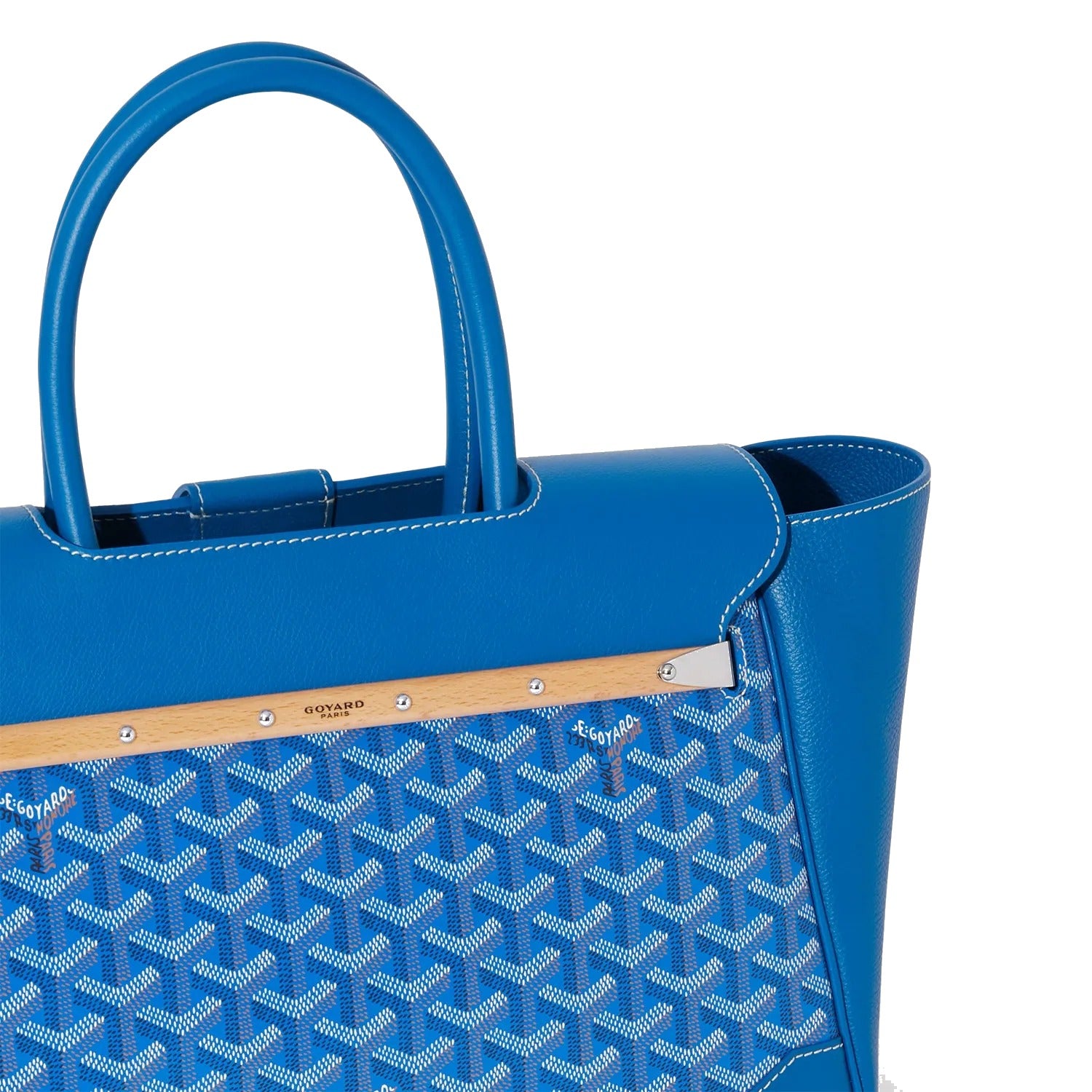 Structured Convertible Tote Bag - Sky Blue - 49
