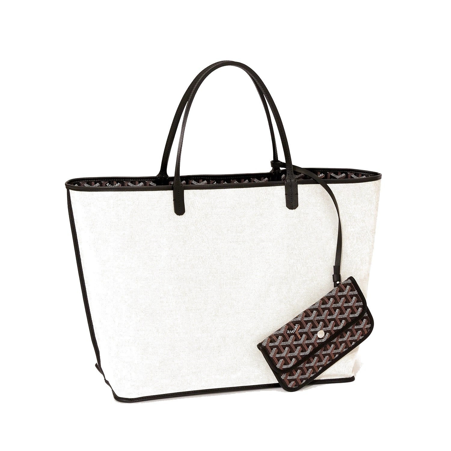 Personalized Initials Canvas Tote - Large - Black - 4