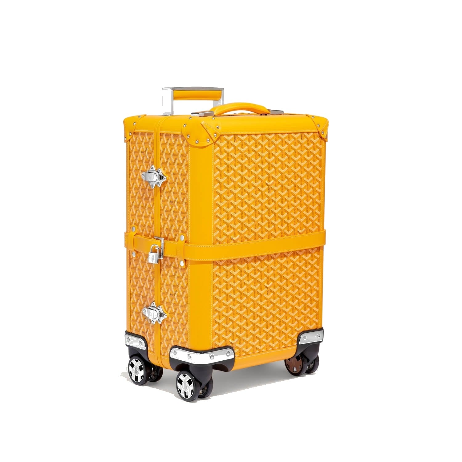 Canvas Rolling Trolley Suitcase - Cabin - Yellow