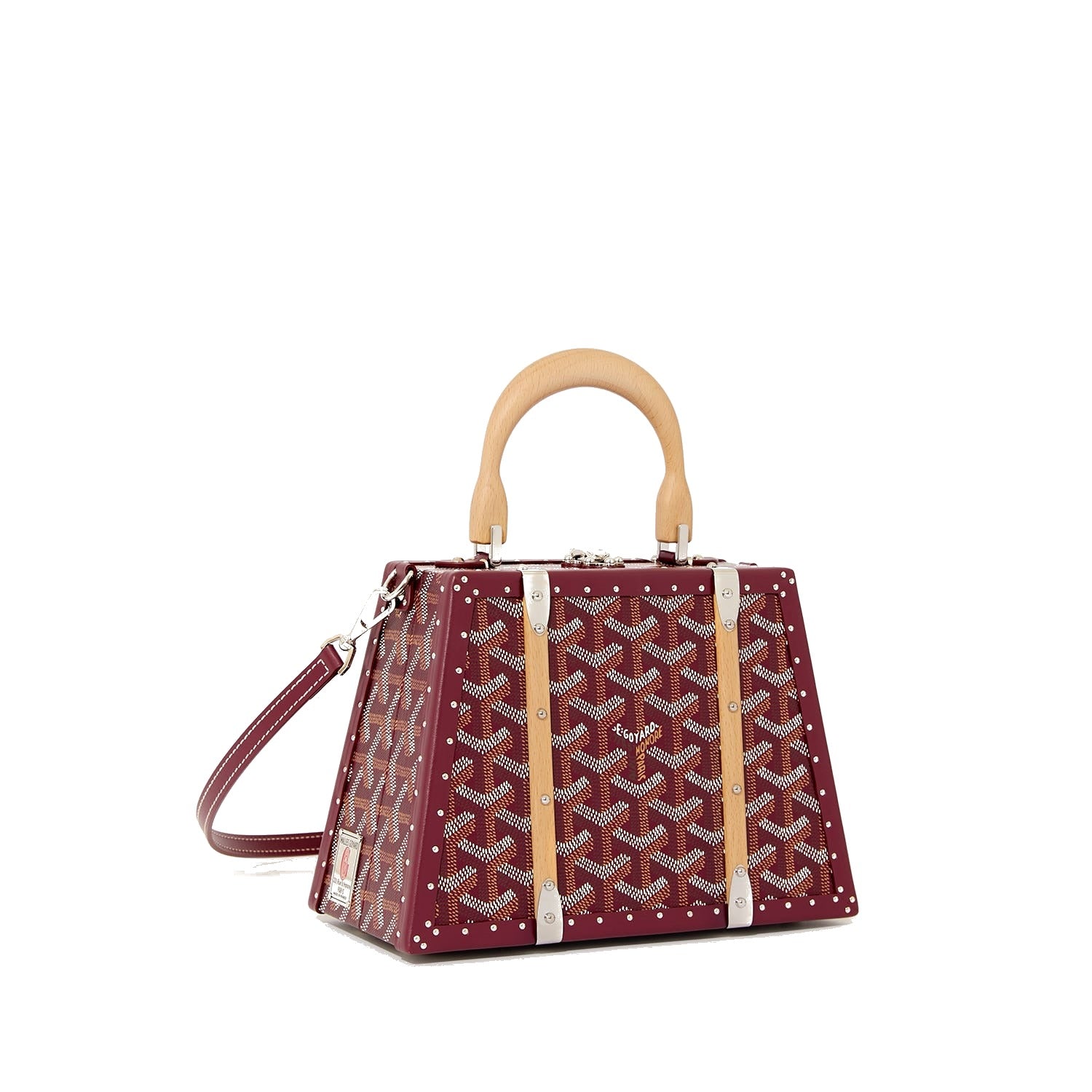 Mini Structured Trunk Crossbody - Burgundy
