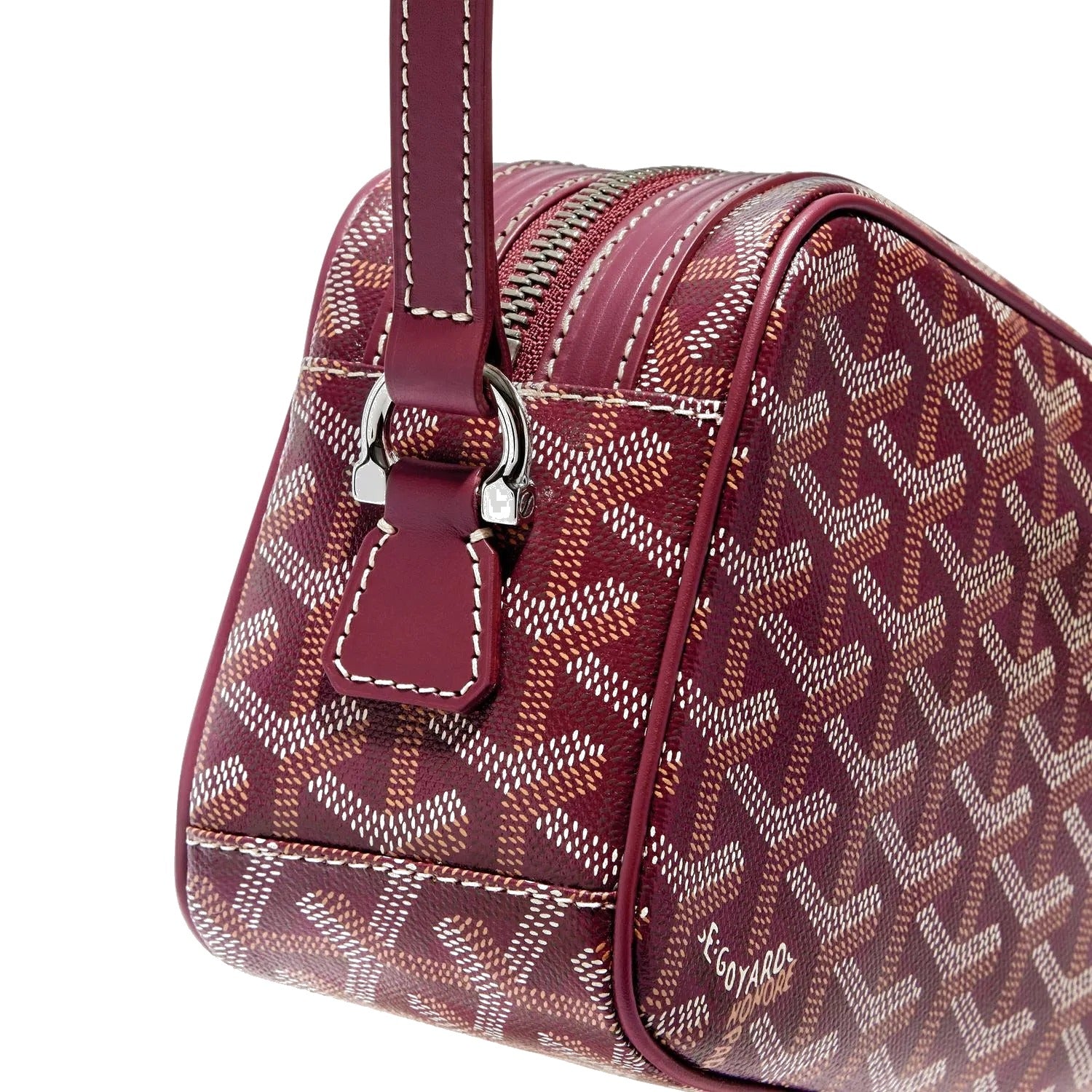 Compact Crossbody Flap Bag - Burgundy - 36