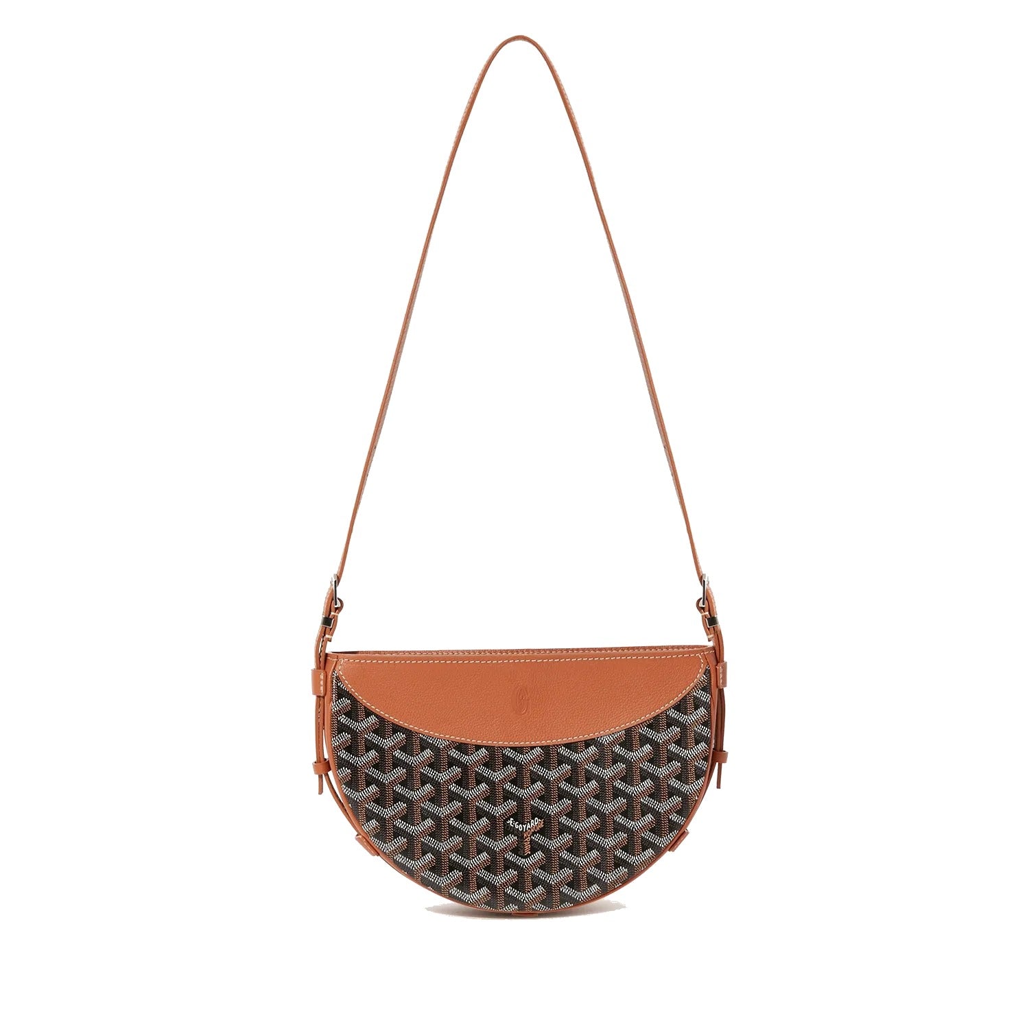 Crescent Shoulder Bag - Black & Tan - 6