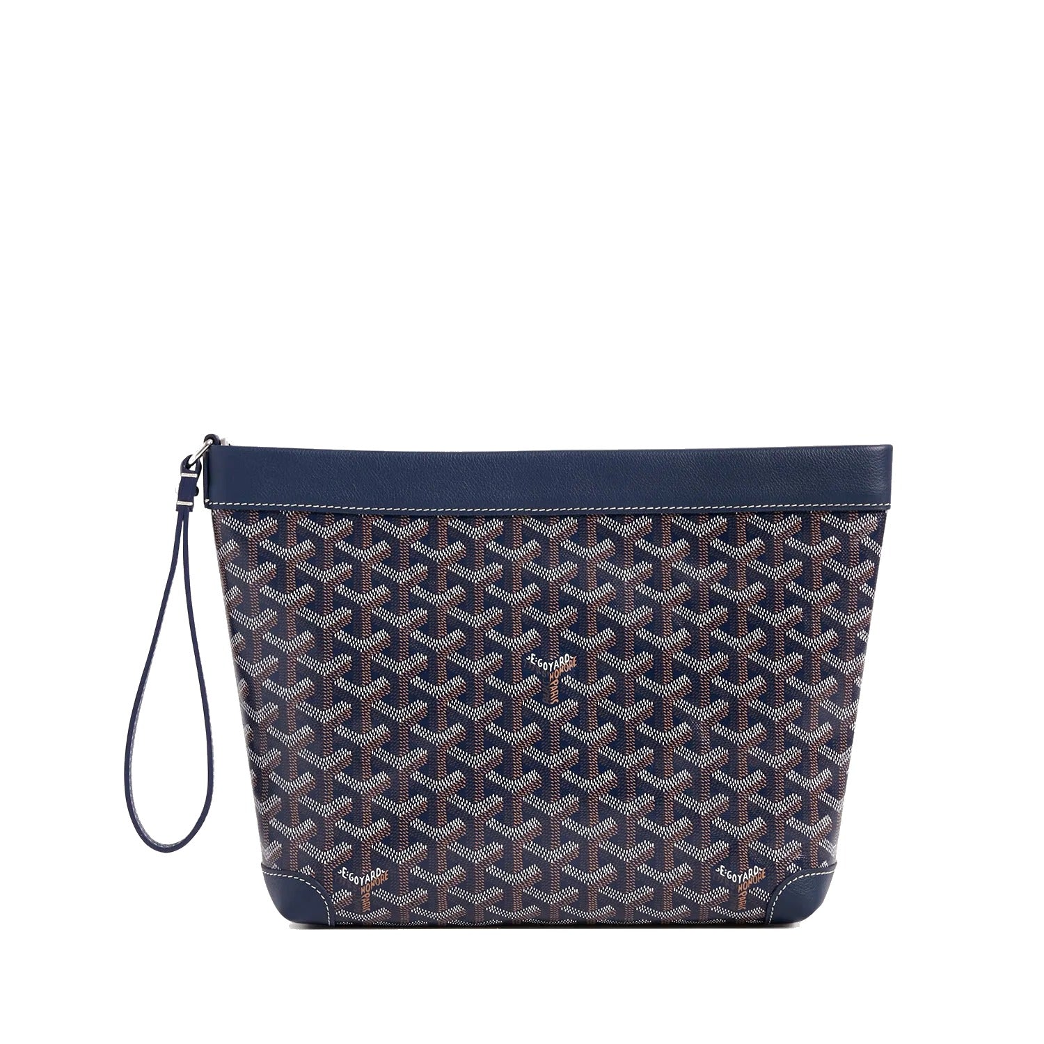 Compact Leather Everyday Pouch - Navy Blue - 30