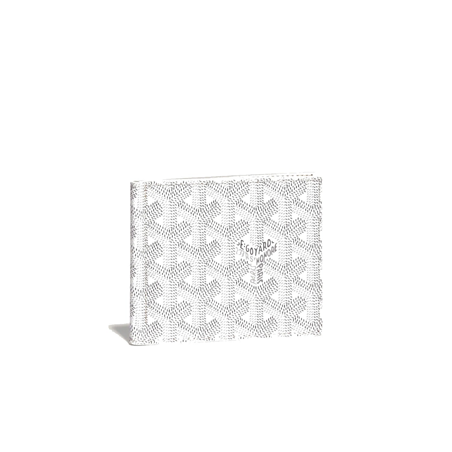 Leather Money Clip Card Holder - White