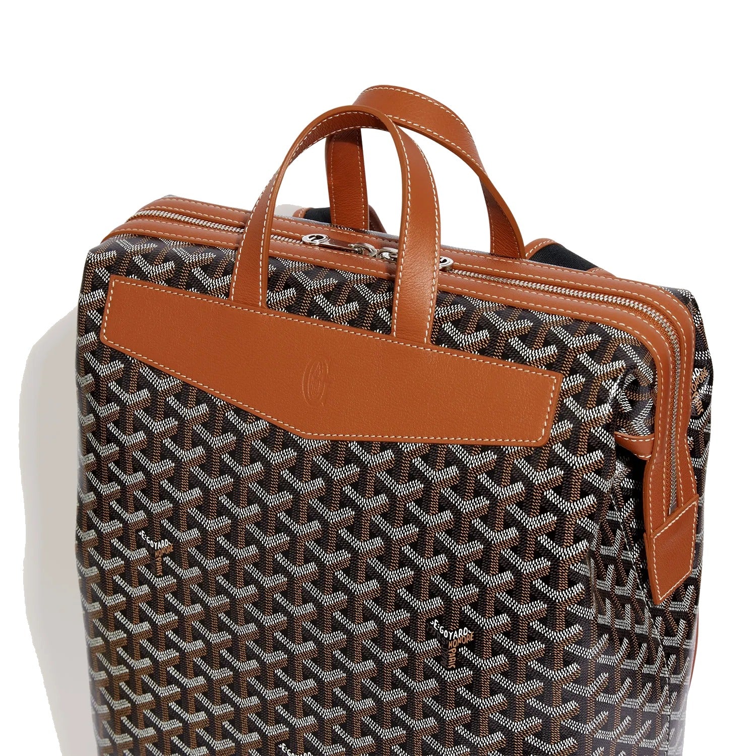 Medium Canvas Backpack - Black & Tan - 10
