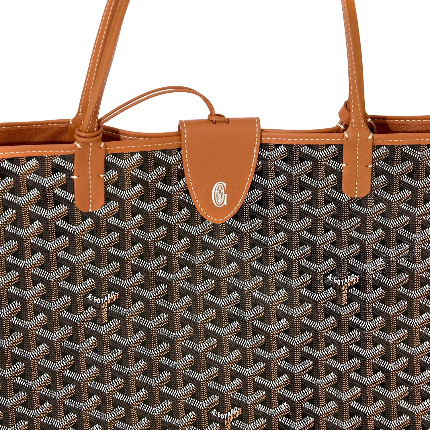 Reversible Leather Tote Bag - Large - Black & Tan - 9