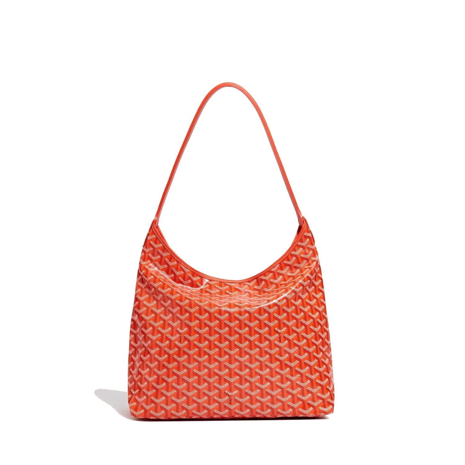 Slouchy Hobo Shoulder Bag - Orange - 20