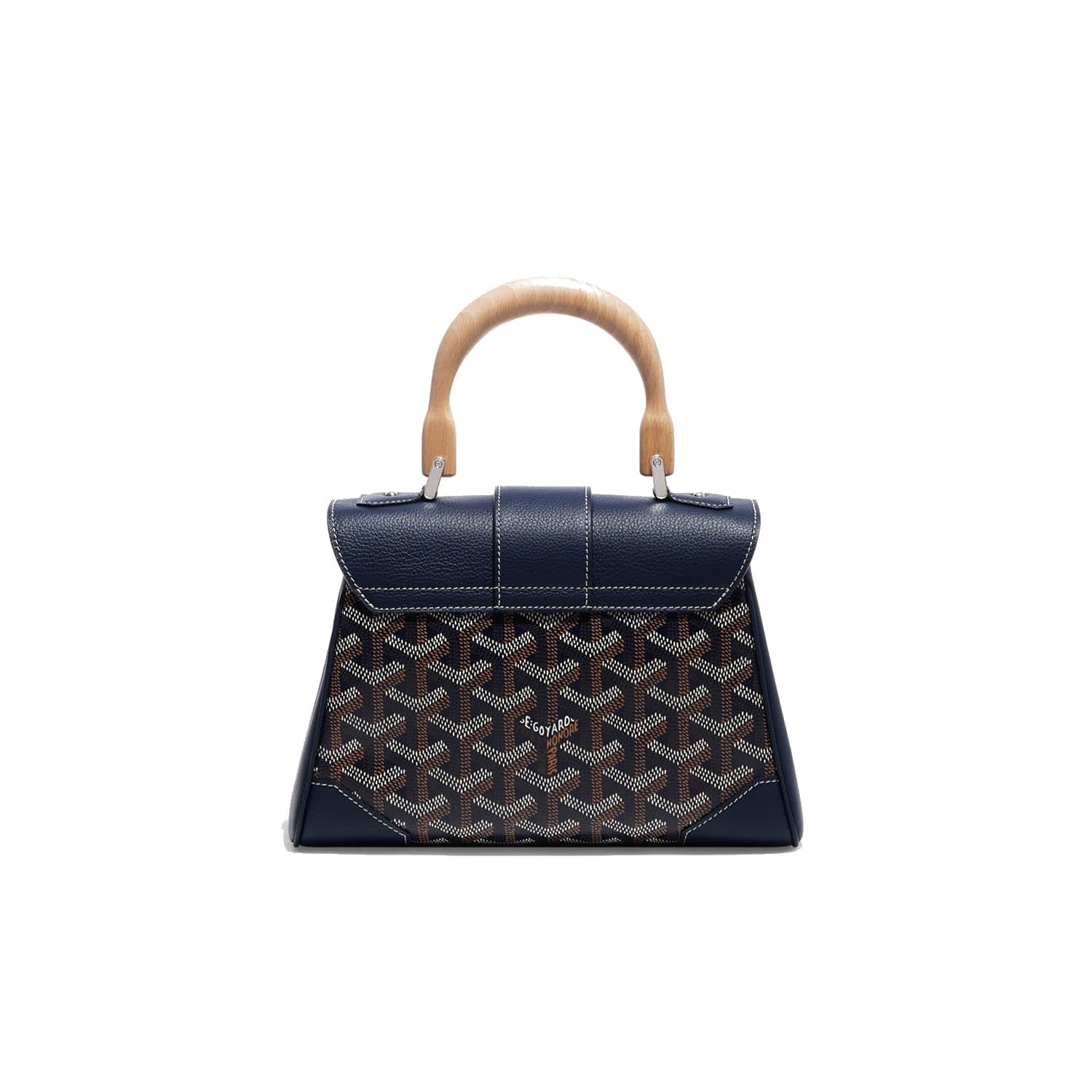 Soft Leather Mini Crossbody Bag - Navy Blue - 38
