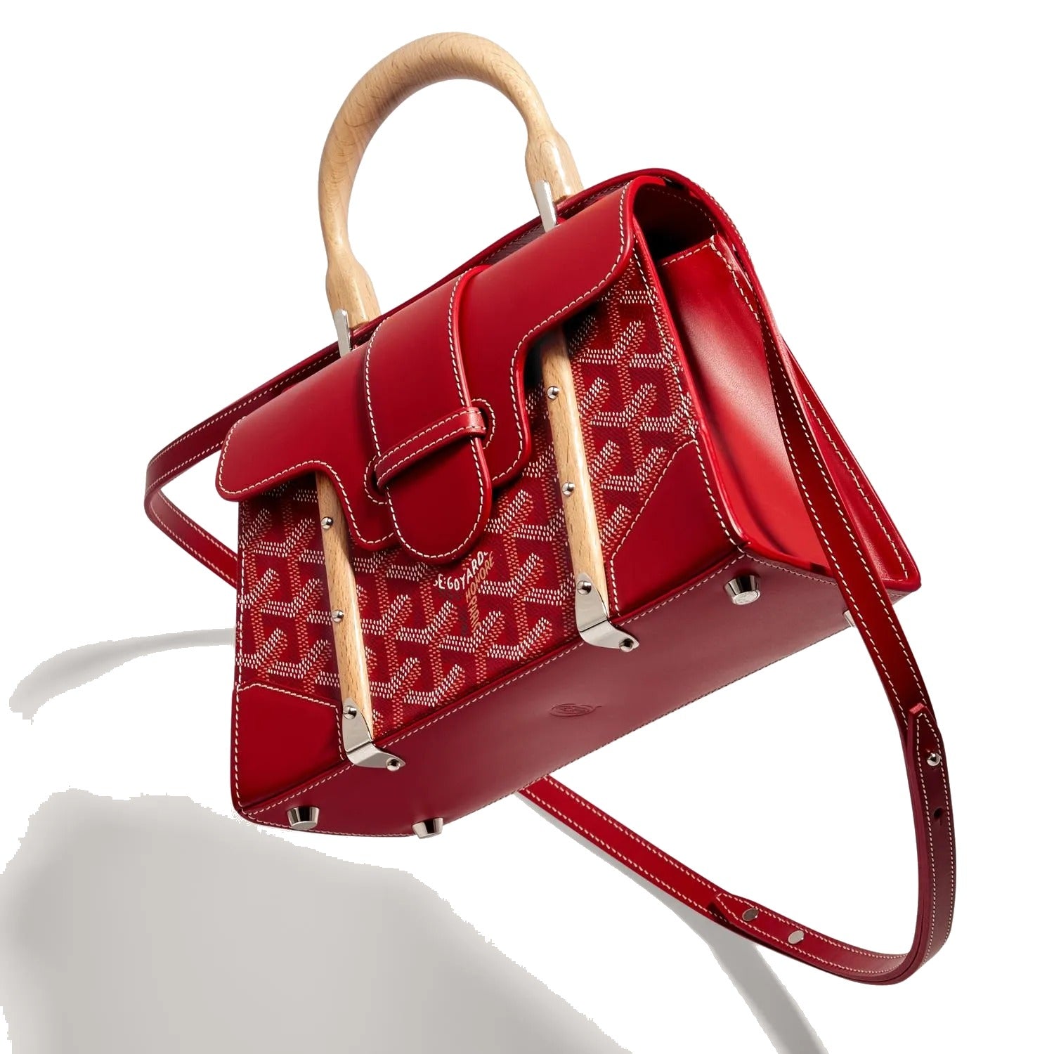 Structured Mini Top-Handle Bag - Red - 15