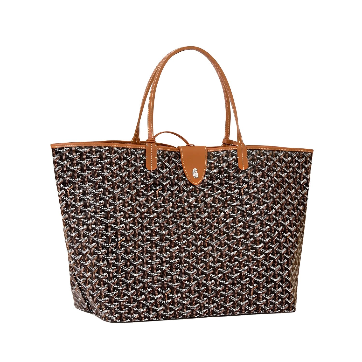 Lightweight Canvas Tote Bag - Large - Black & Tan
