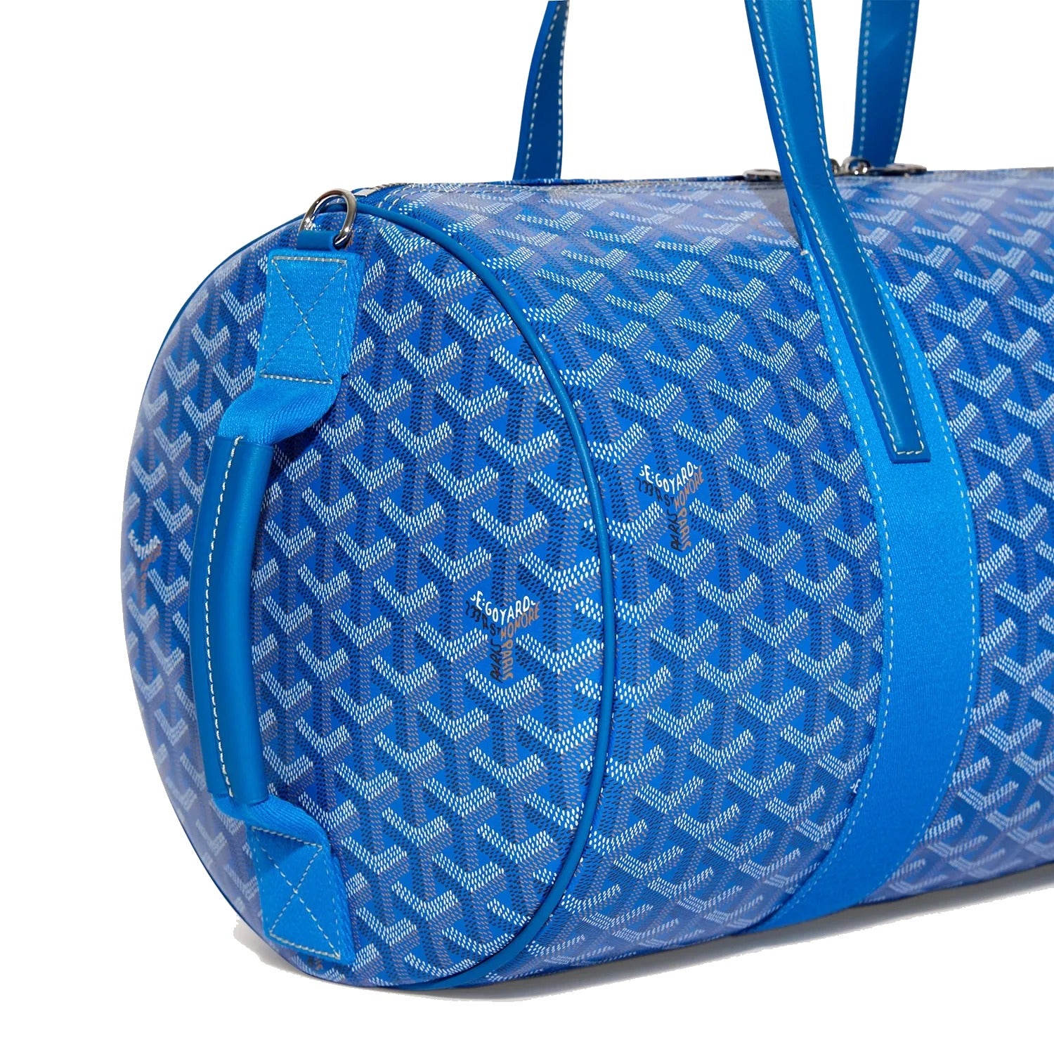 Canvas Sports Duffel Bag - Sky Blue - 28