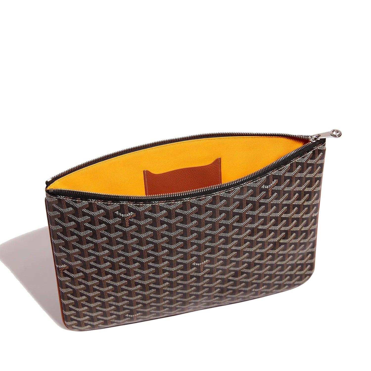 Flat Document Pouch - Extra Large - Black & Tan - 5