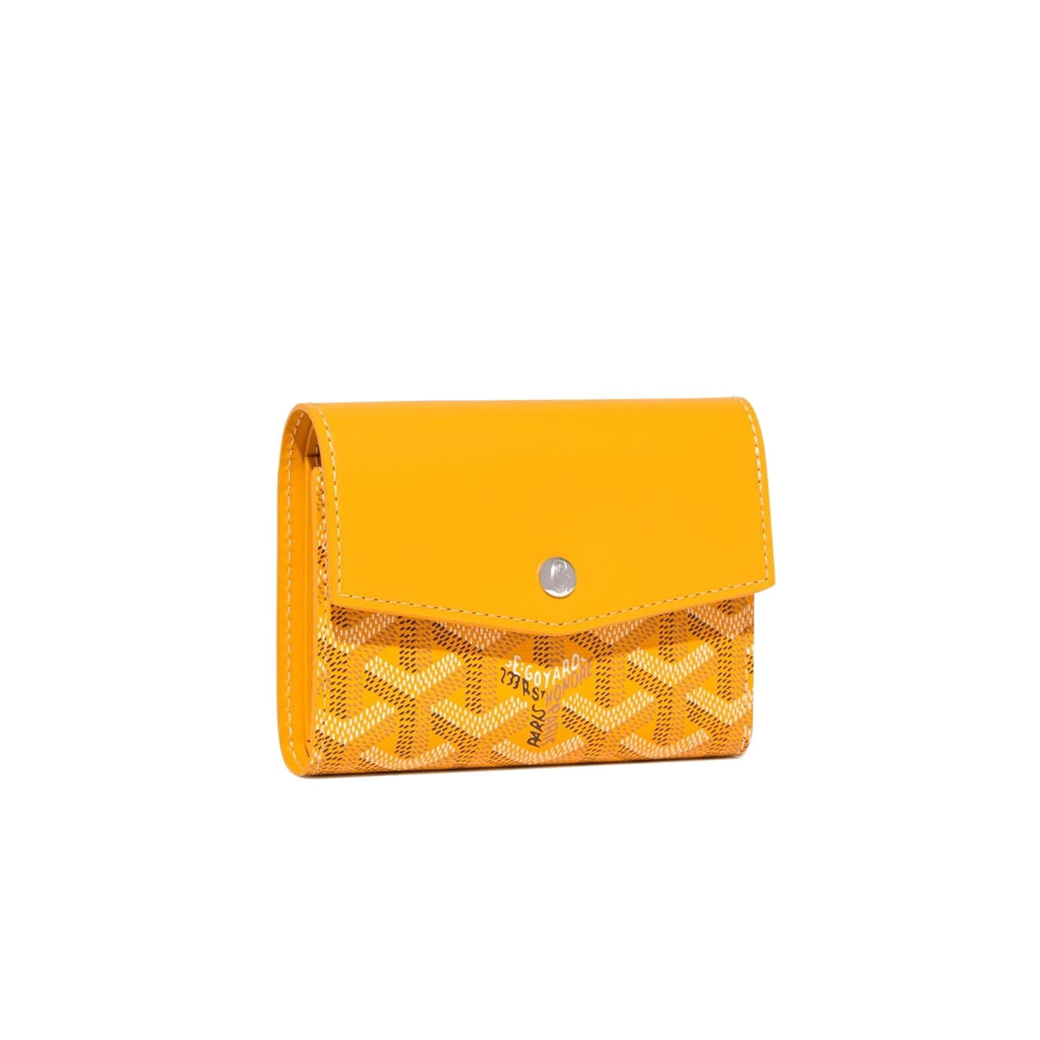 Compact Bi-Fold Wallet with Coin Pocket - Yellow