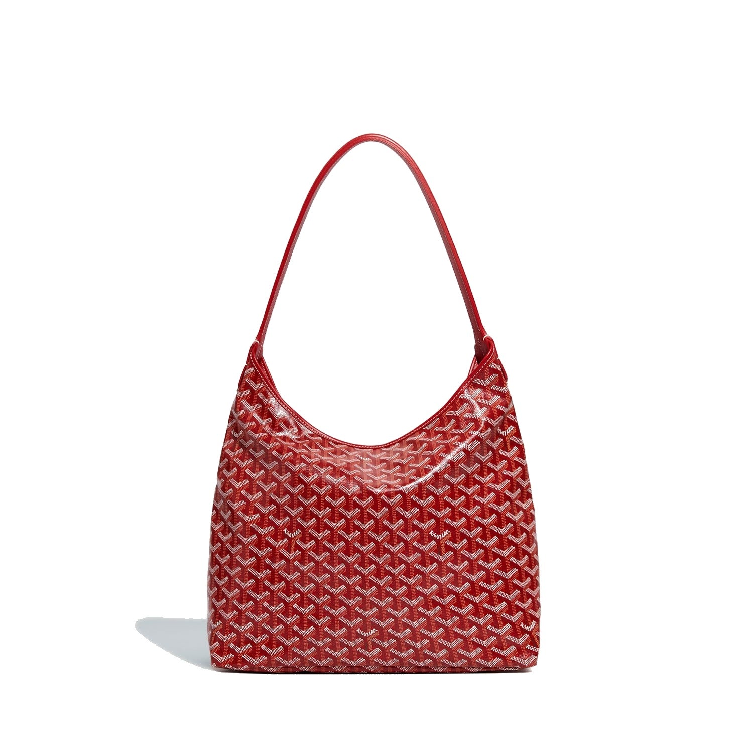 Slouchy Hobo Shoulder Bag - Red - 14