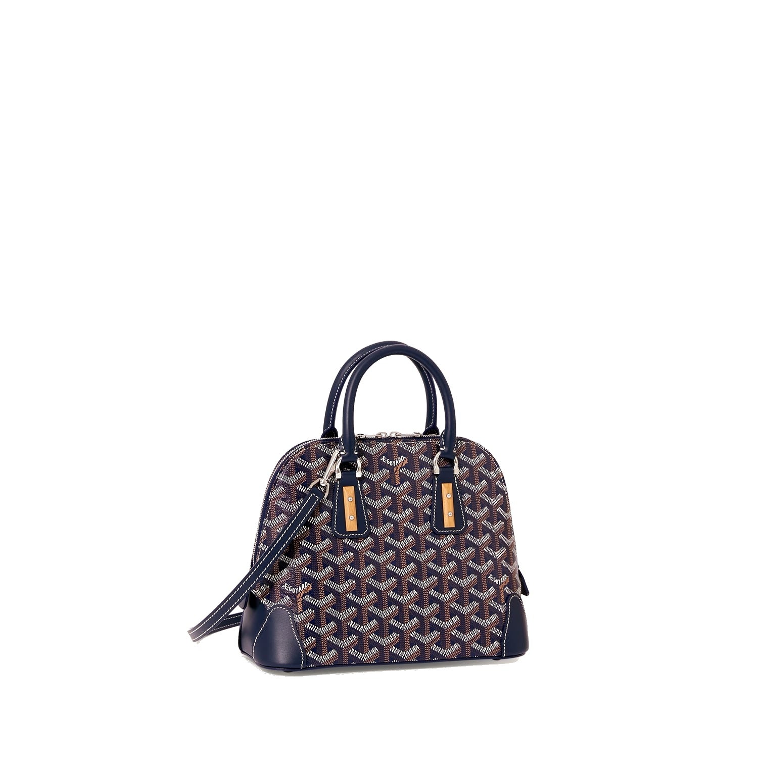 Mini Structured Top-Handle Bag - Navy Blue