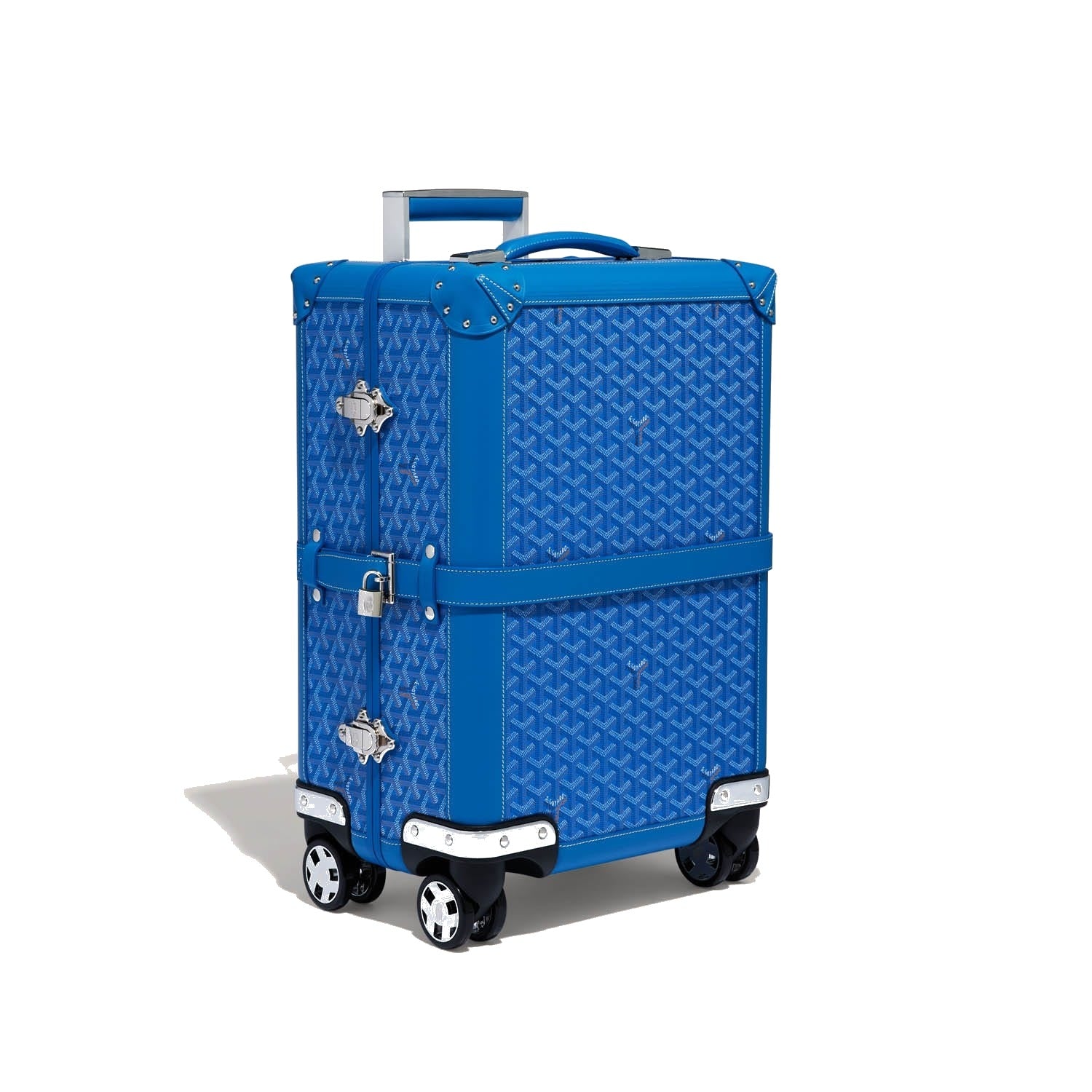 Canvas Rolling Trolley Suitcase - Cabin - Sky Blue