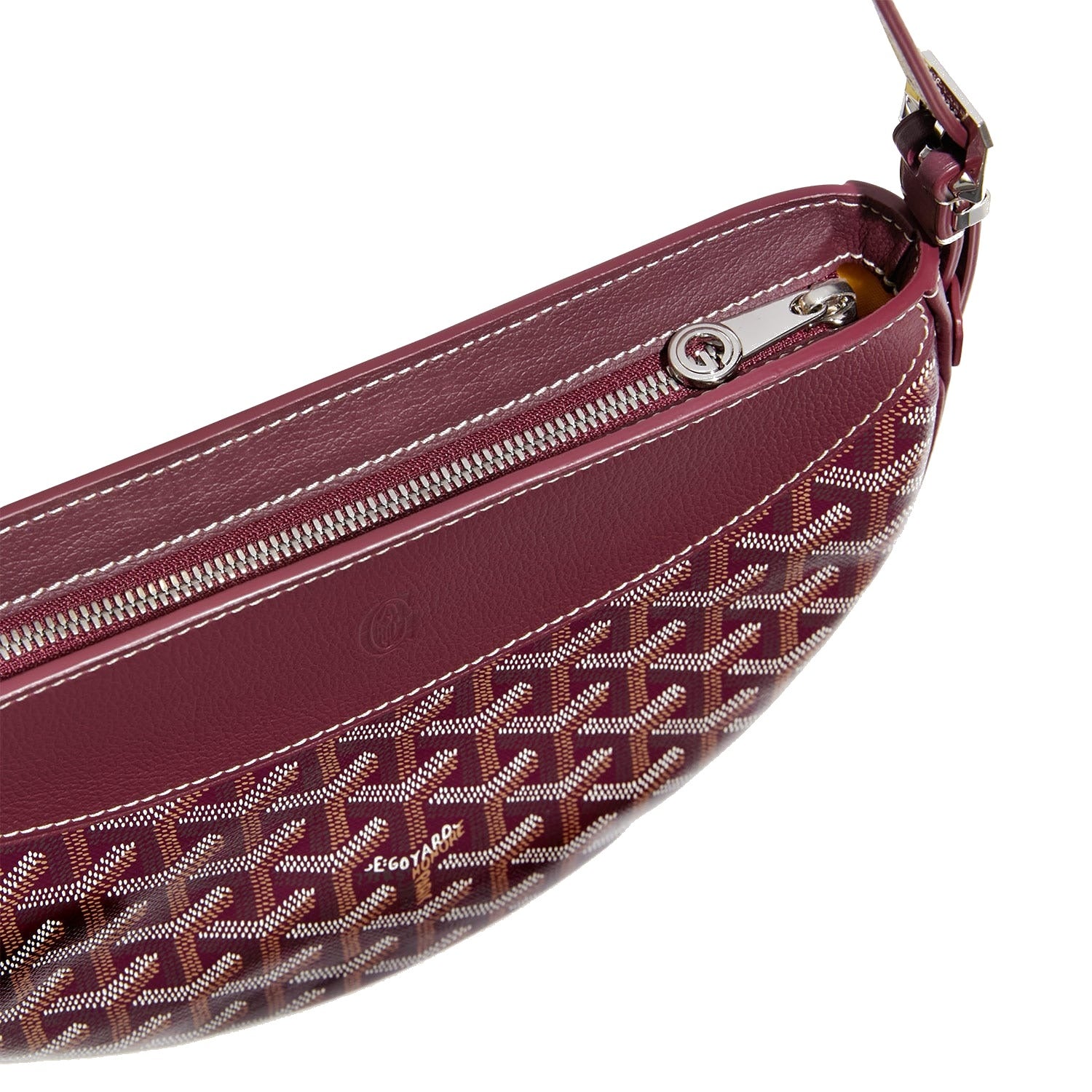 Crescent Shoulder Bag - Burgundy - 36