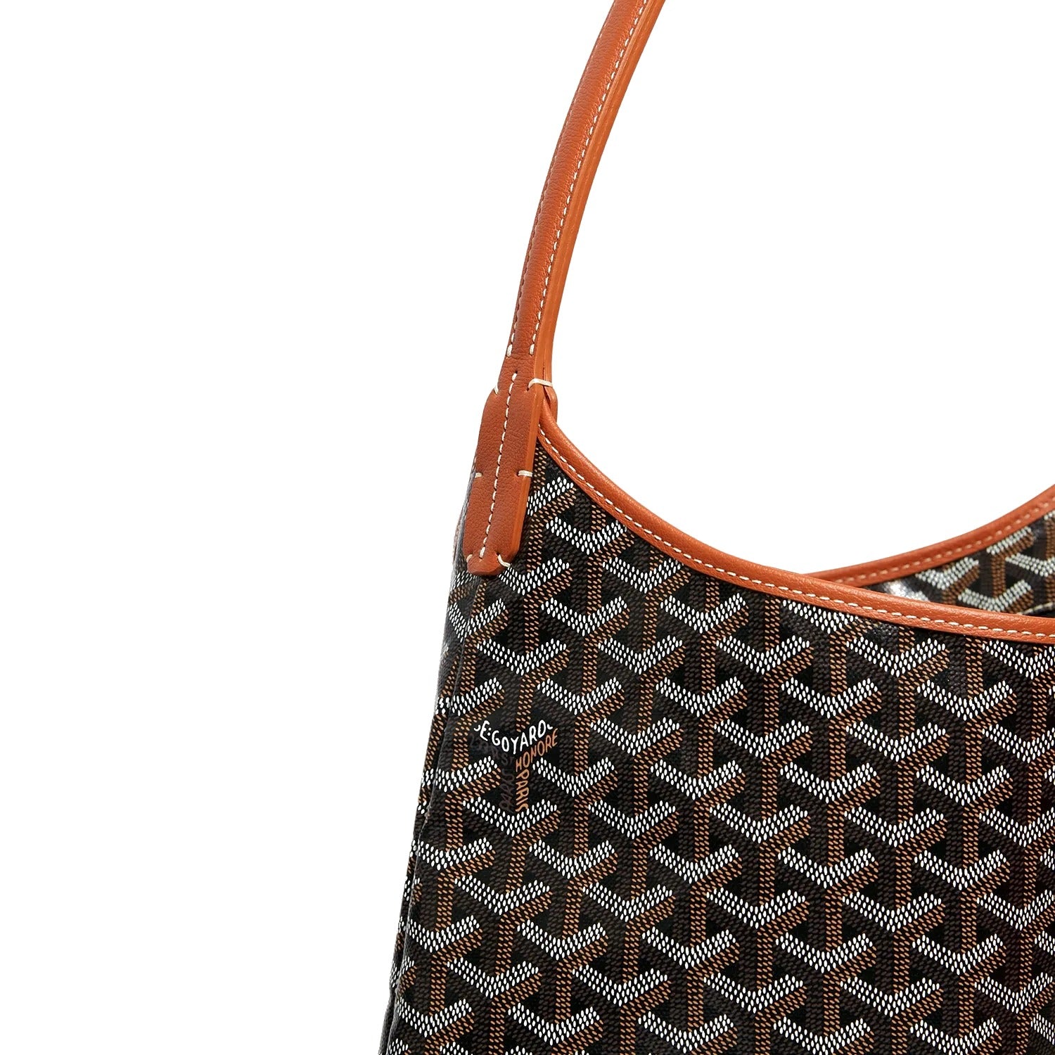 Slouchy Hobo Shoulder Bag - Black & Tan - 10