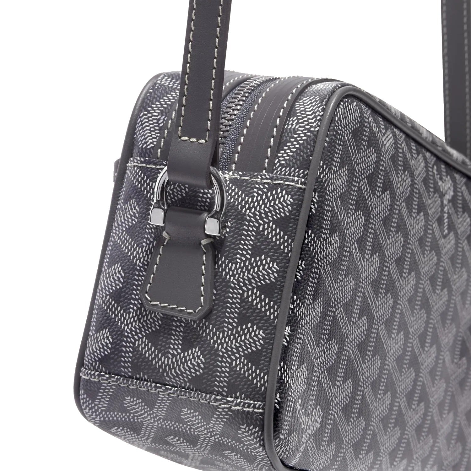 Compact Crossbody Flap Bag - Grey - 44
