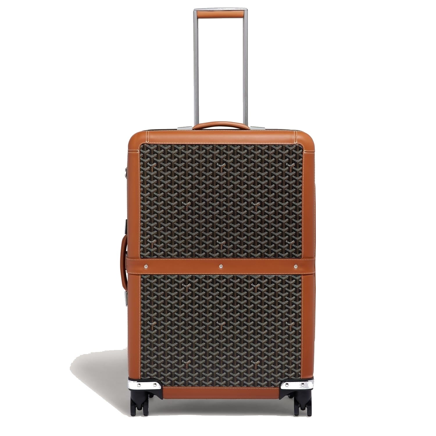 Canvas Rolling Suitcase - Large - Black & Tan - 7