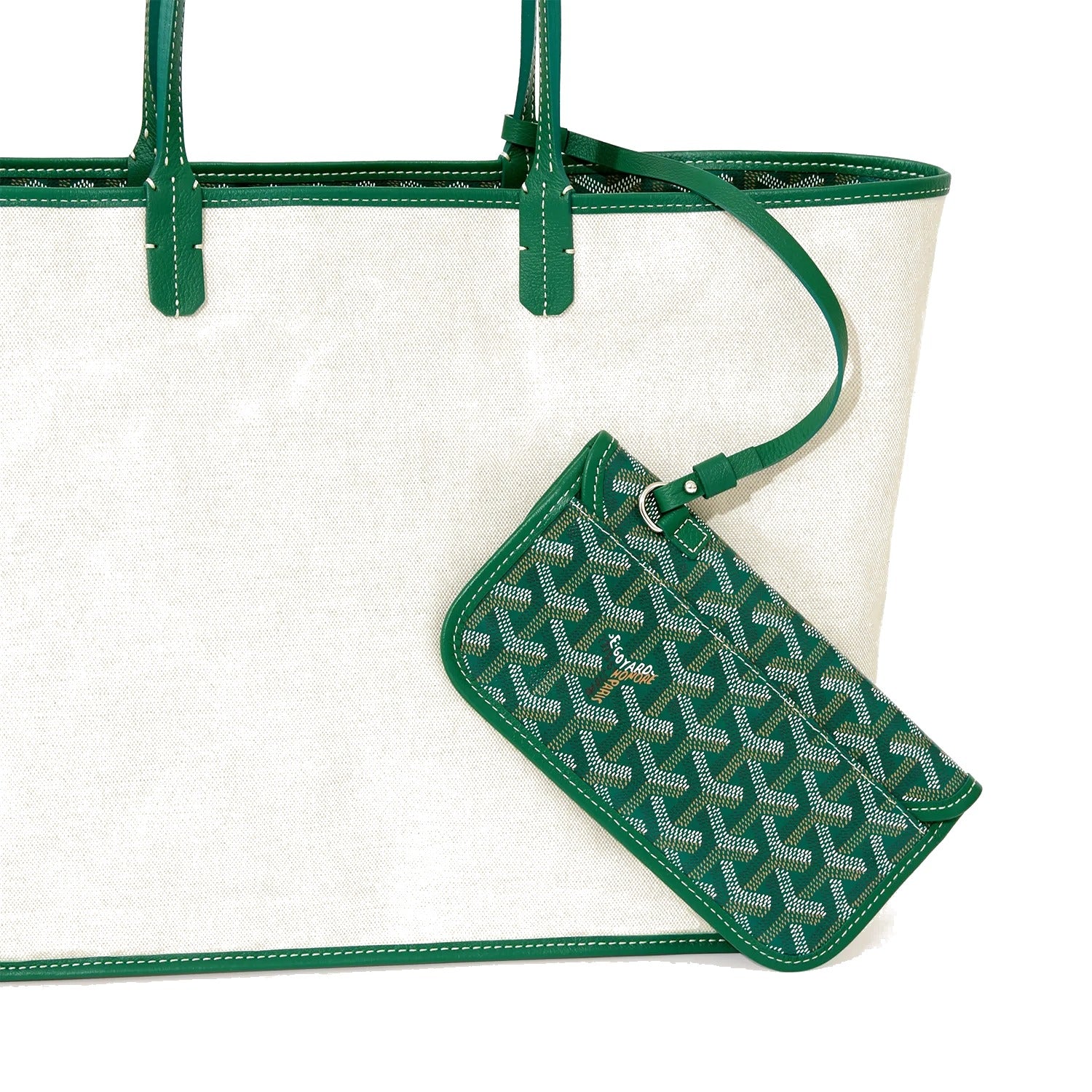 Canvas Tote with Personalized Stripes - Small - Green - 35