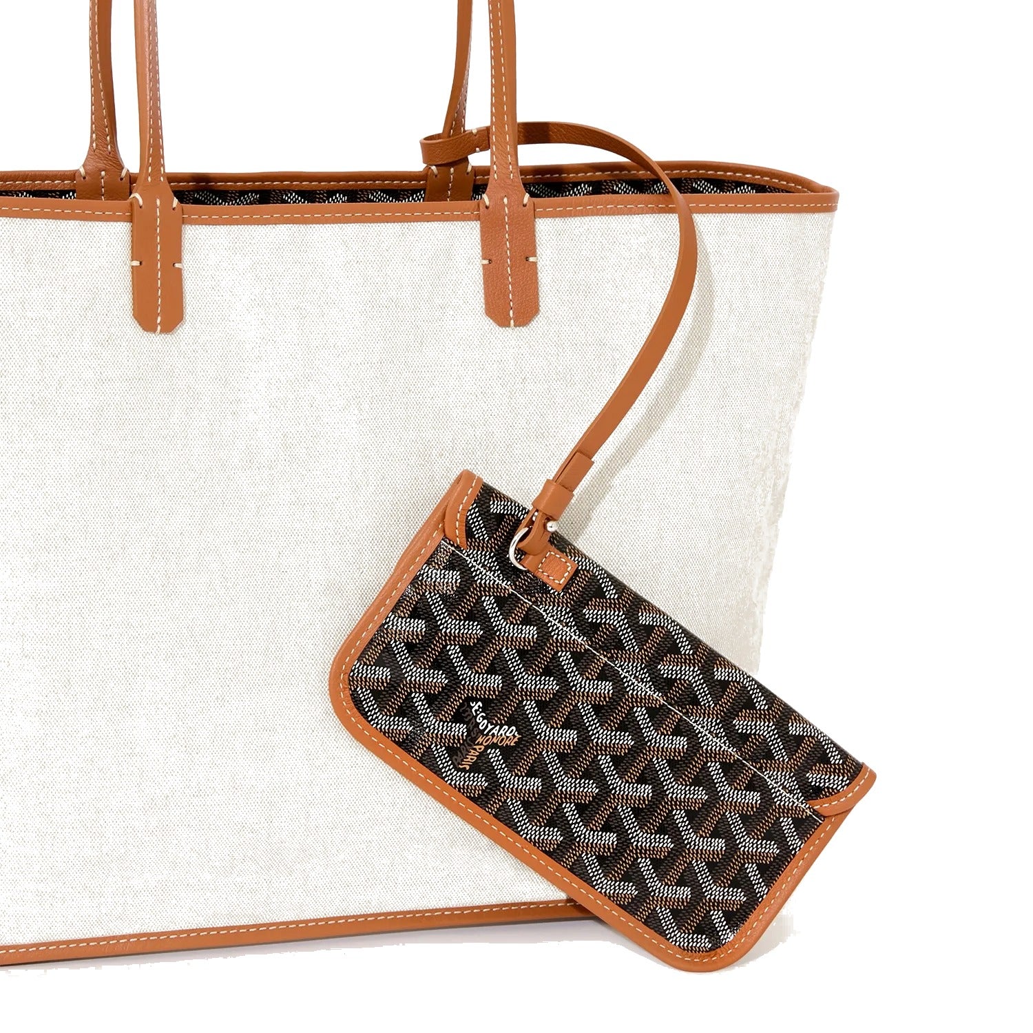 Lightweight Canvas Tote Bag - Small - Black & Tan - 11