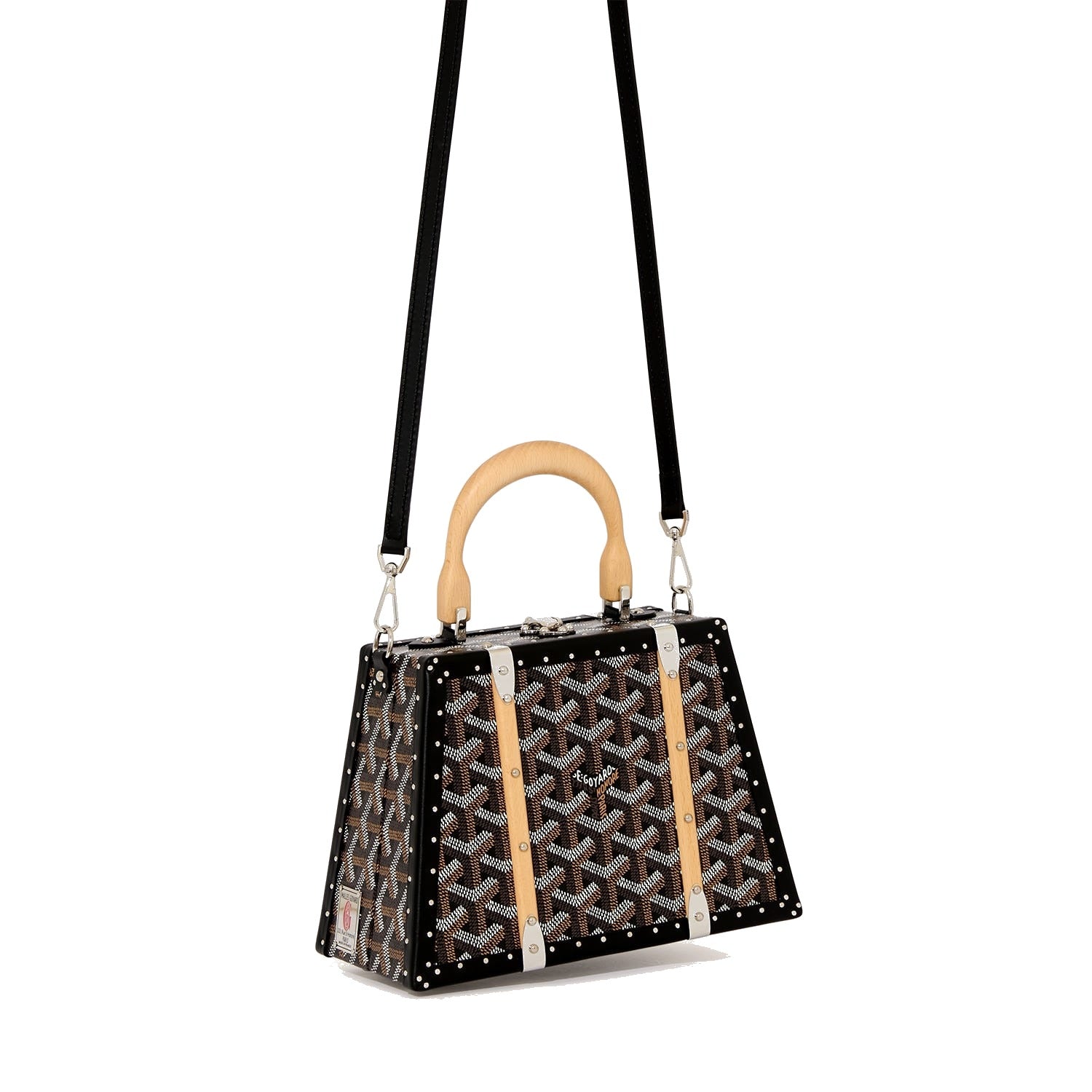 Mini Structured Trunk Crossbody - Black - 5