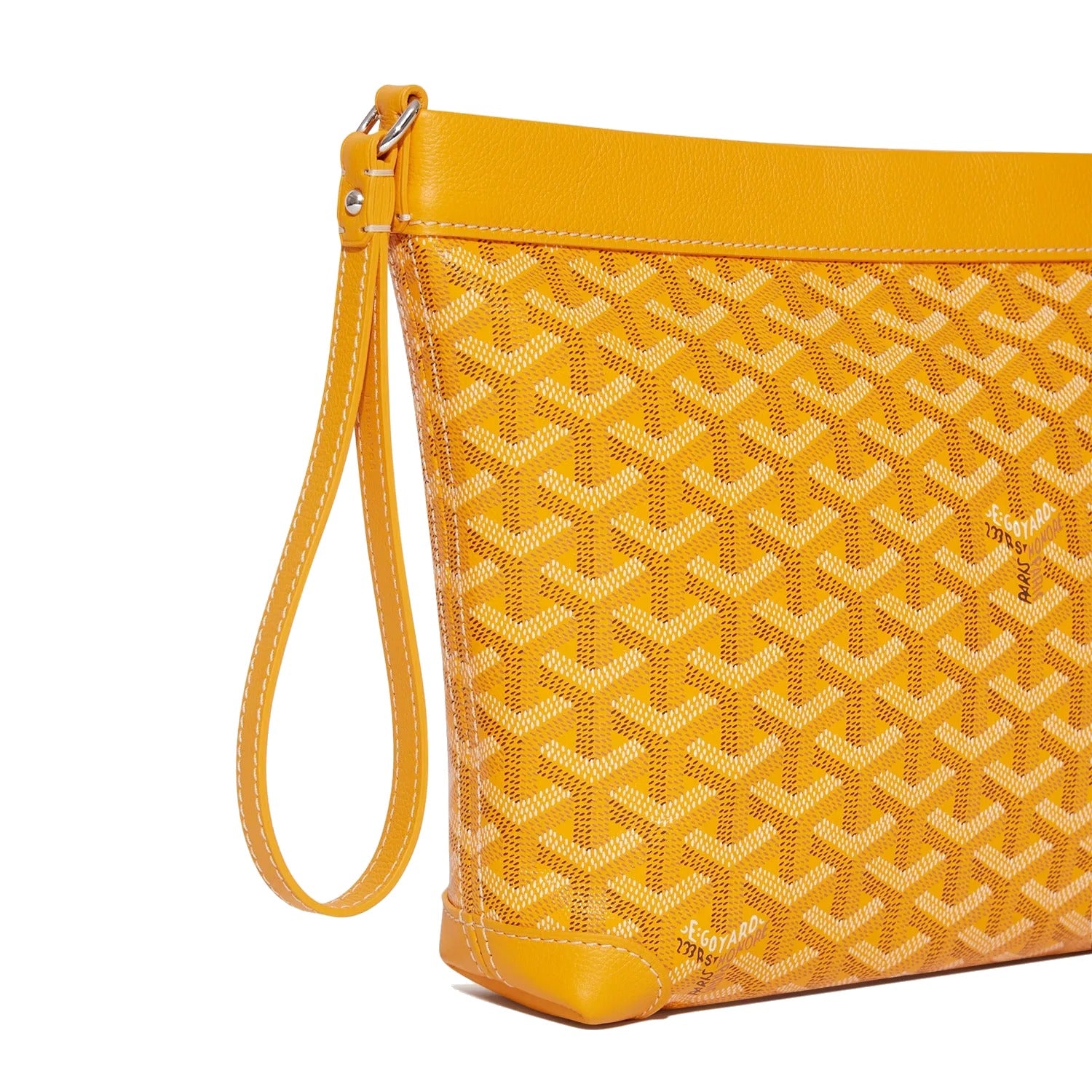 Compact Leather Everyday Pouch - Yellow - 19