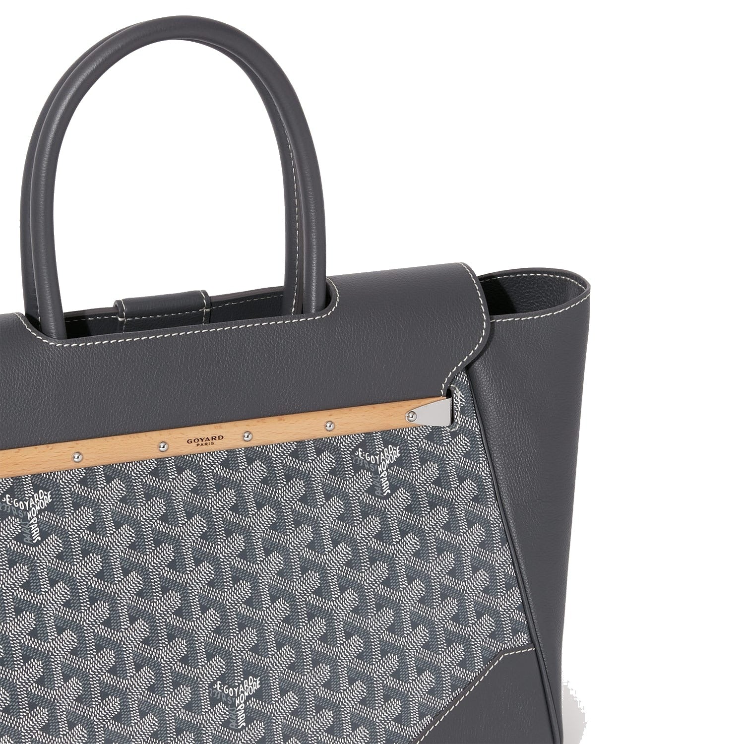 Structured Convertible Tote Bag - Grey - 76