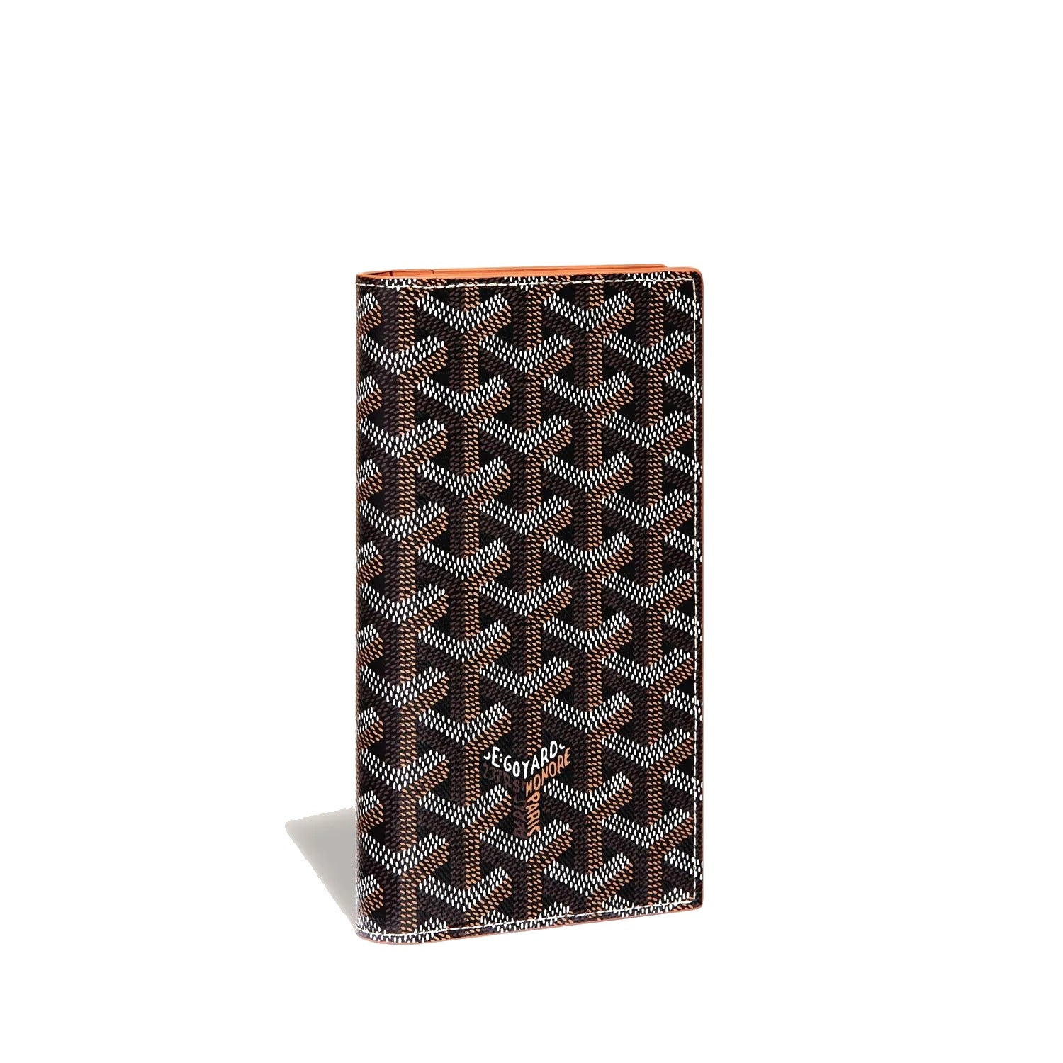 Long Snap Wallet with Card Slots - Black & Tan