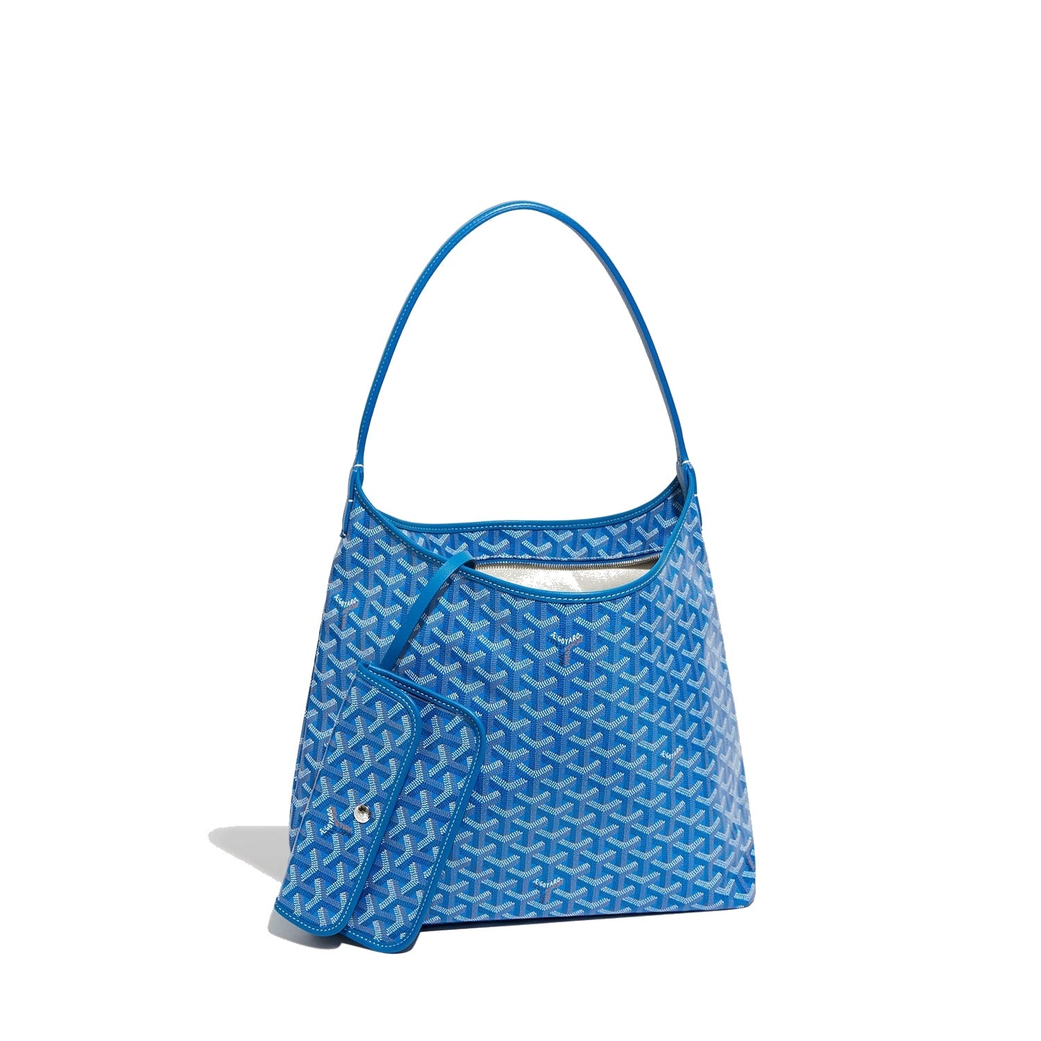Slouchy Hobo Shoulder Bag - Sky Blue - 39