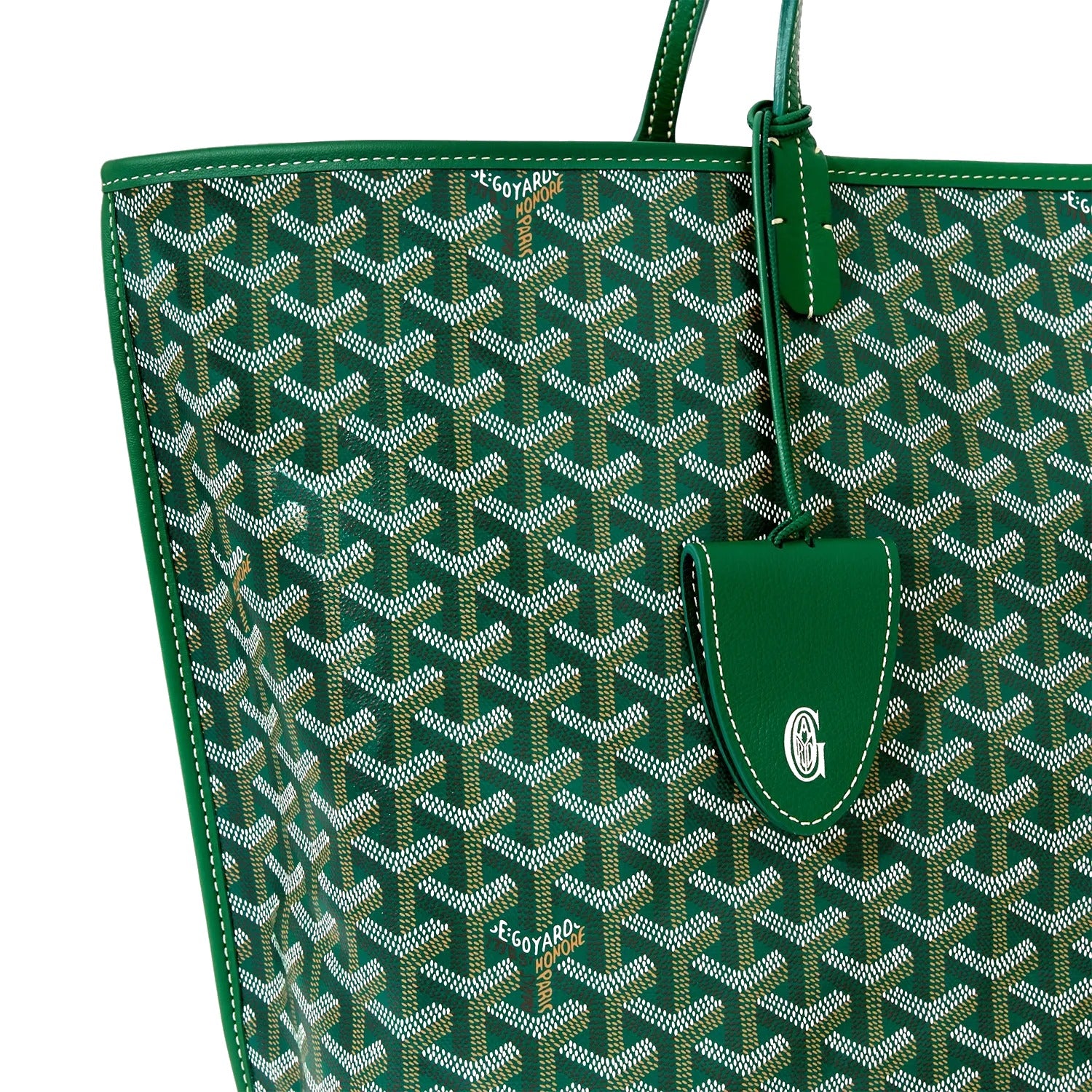 Reversible Leather Tote Bag - Large - Green - 30