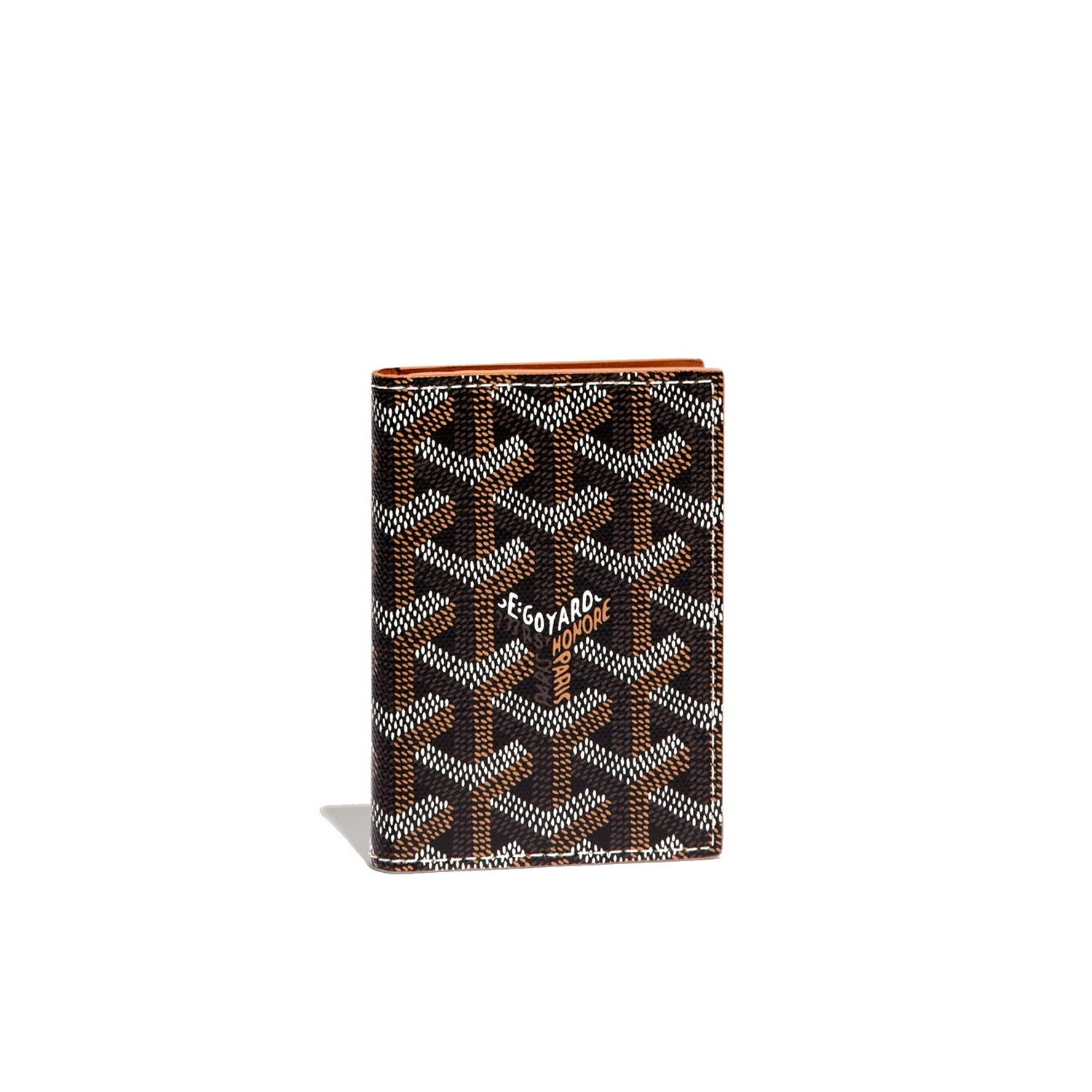Slim Snap Card Case - Black & Tan