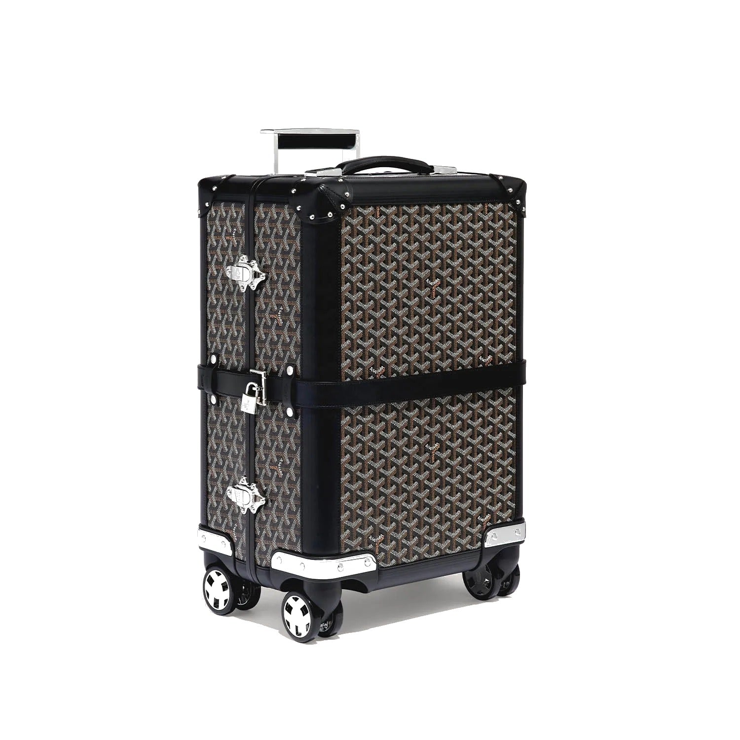 Canvas Rolling Trolley Suitcase - Cabin - Black