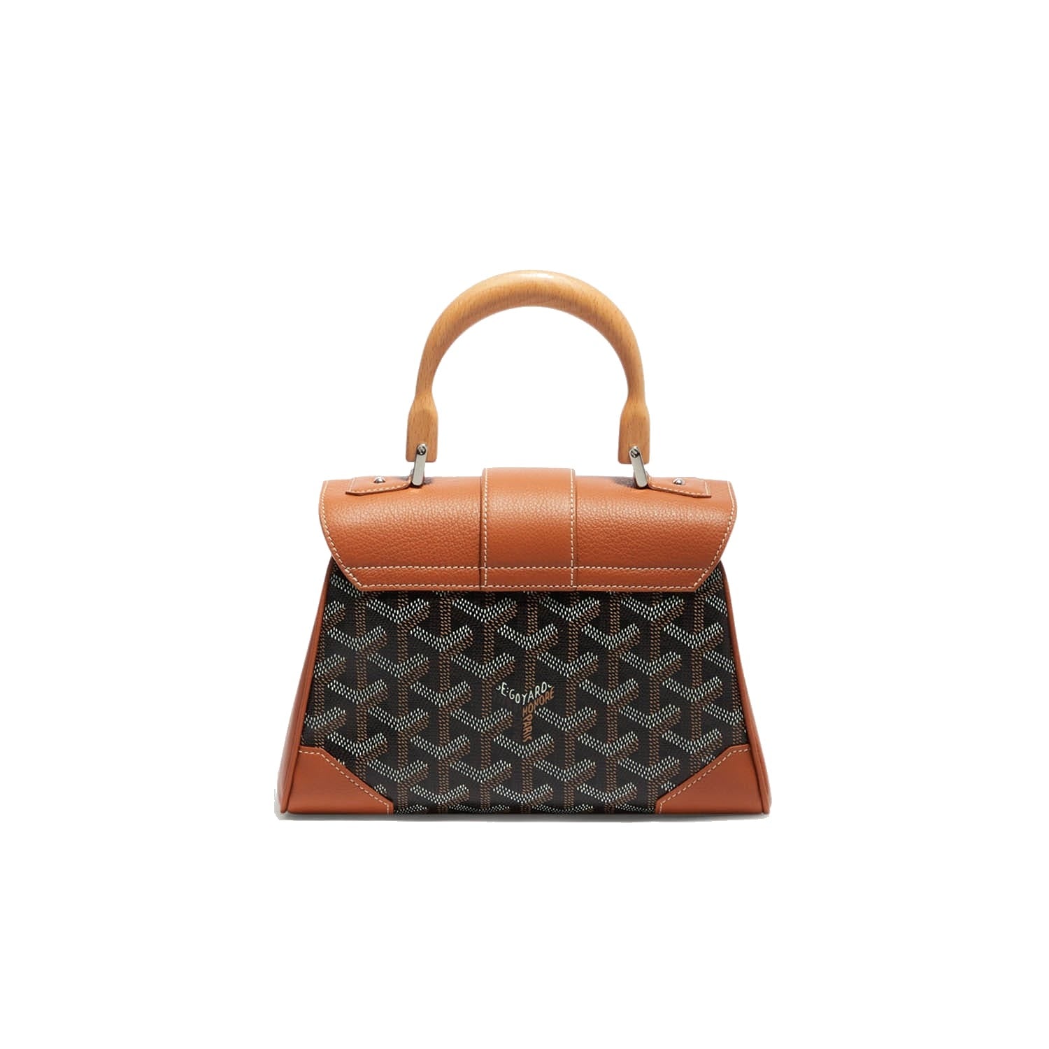 Soft Leather Mini Crossbody Bag - Black & Tan - 8