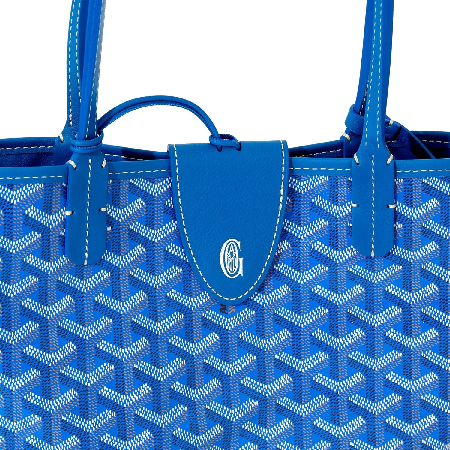 Reversible Leather Mini Tote - Sky Blue - 34