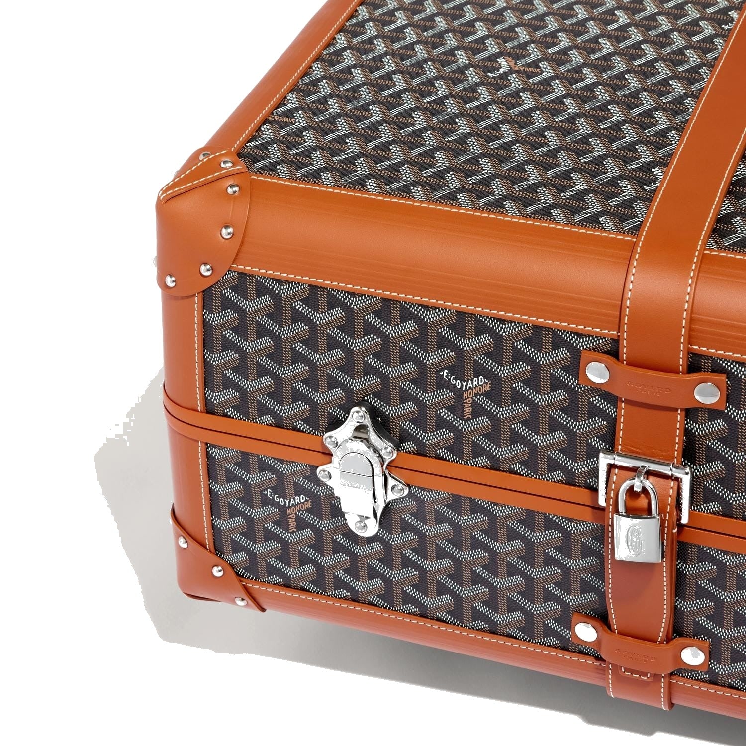 Canvas Rolling Trolley Suitcase - Cabin - Black & Tan - 11