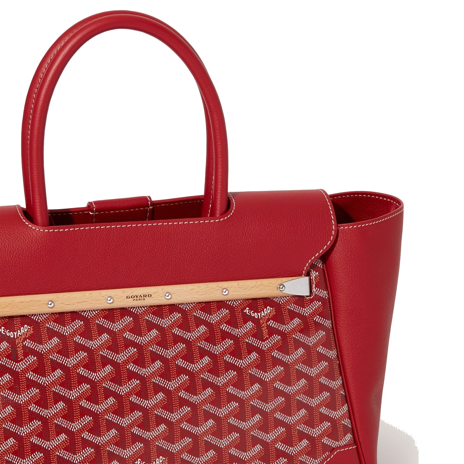 Structured Convertible Tote Bag - Red - 19