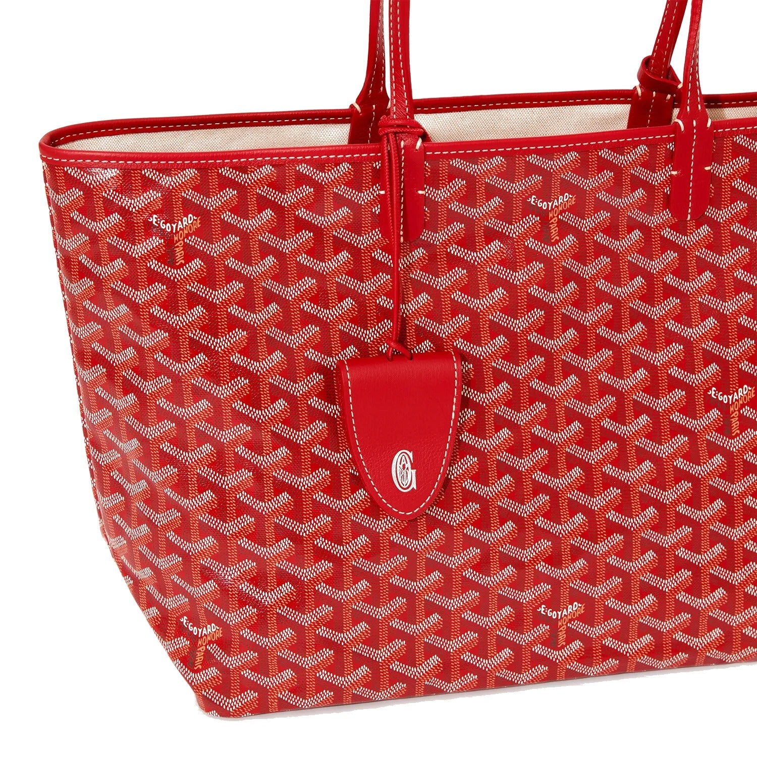 Canvas Tote with Personalized Stripes - Small - Red - 18