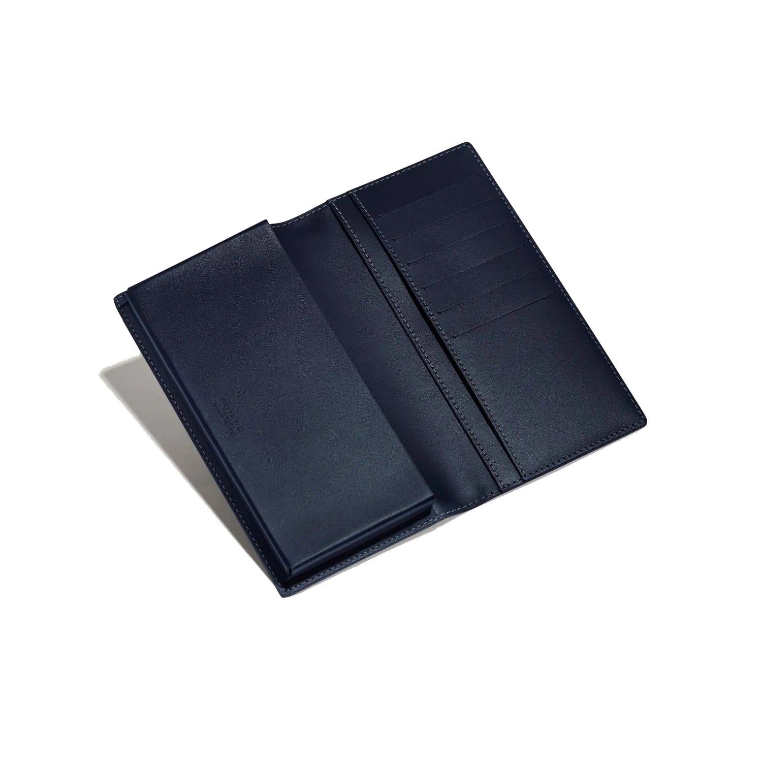 Long Snap Wallet with Card Slots - Navy Blue - 11