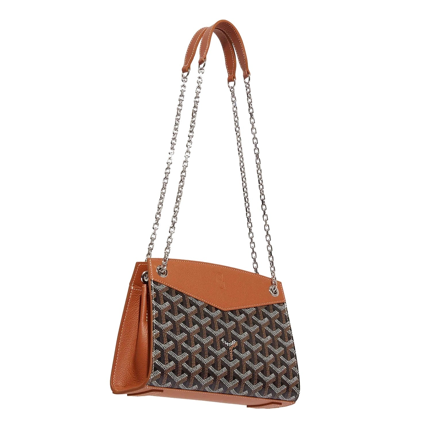 Structured Mini Bucket Bag - Black & Tan - 7