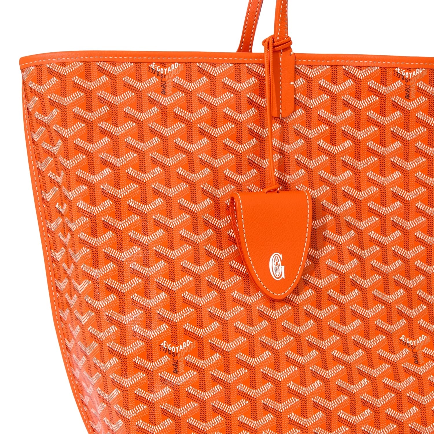 Reversible Leather Tote Bag - Large - Orange - 20