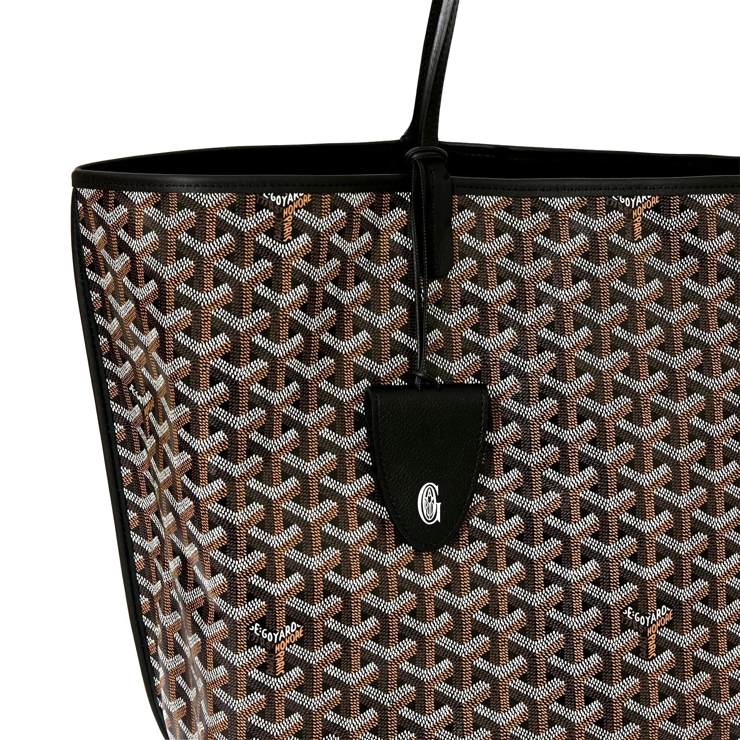 Reversible Leather Tote Bag - Large - Black - 5