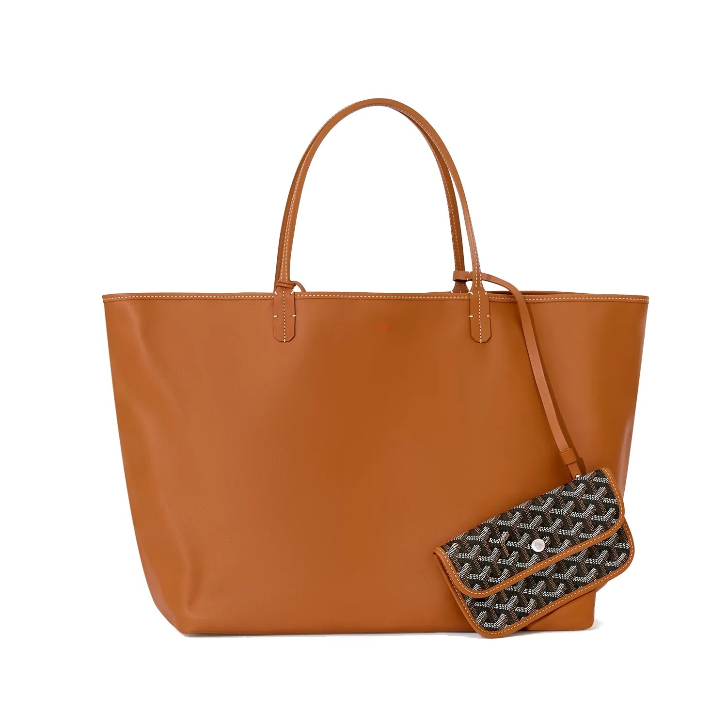 Reversible Leather Tote Bag - Large - Black & Tan - 7