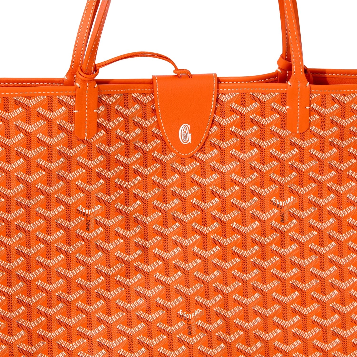 Reversible Leather Tote Bag - Large - Orange - 19